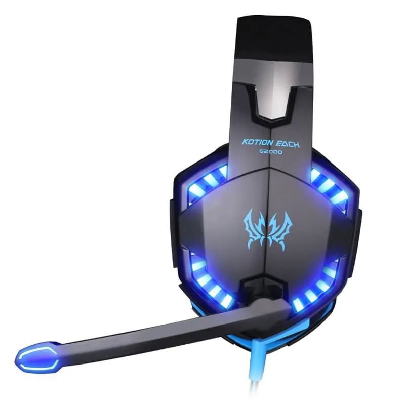 Pleasures and Sins Wired Illumination Heavy Bass Head Mounted Gaming Earphones