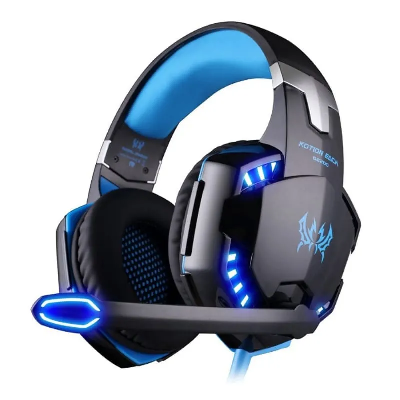 Pleasures and Sins Wired Illumination Heavy Bass Head Mounted Gaming Earphones