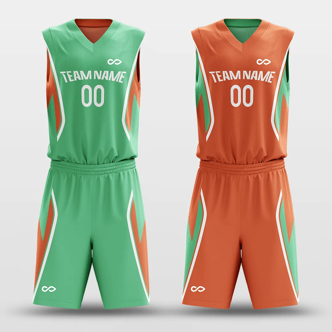 Plume - Customized Reversible Sublimated Basketball Set