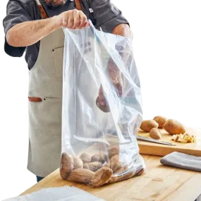 Poly Food Bag Clear 12" x 8" x 30" 2 Mil - 250/Case