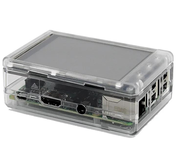 Protective Clear Case for Raspberry Pi 2, 3, 3B  and 3.2" LCD