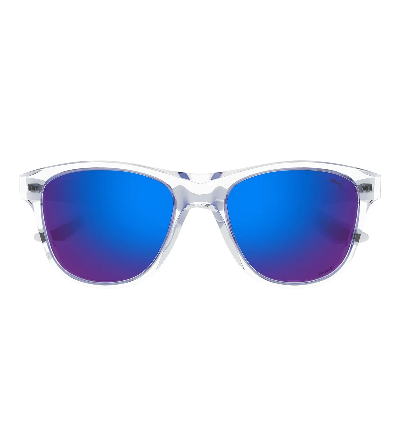 Puma Unisex Blue Purple Polarized Square Sunglasses