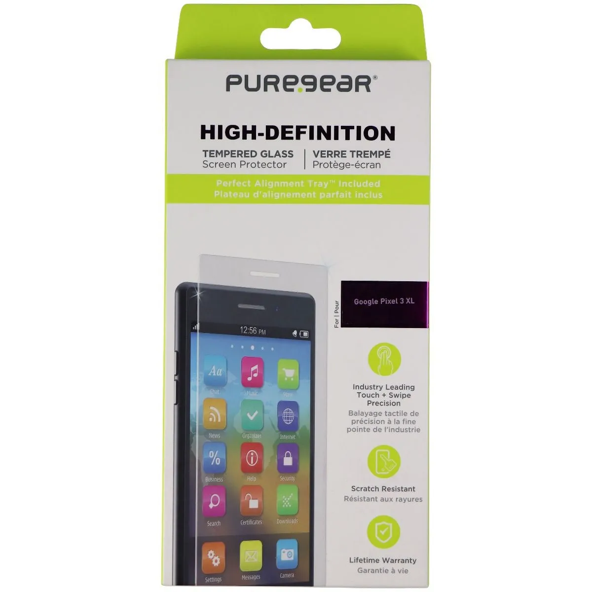 PureGear HD Clear Tempered Glass Screen Protector for Google Pixel 3 XL - Clear