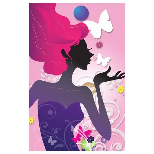 Purple Vector Lady Designer Phone Cases