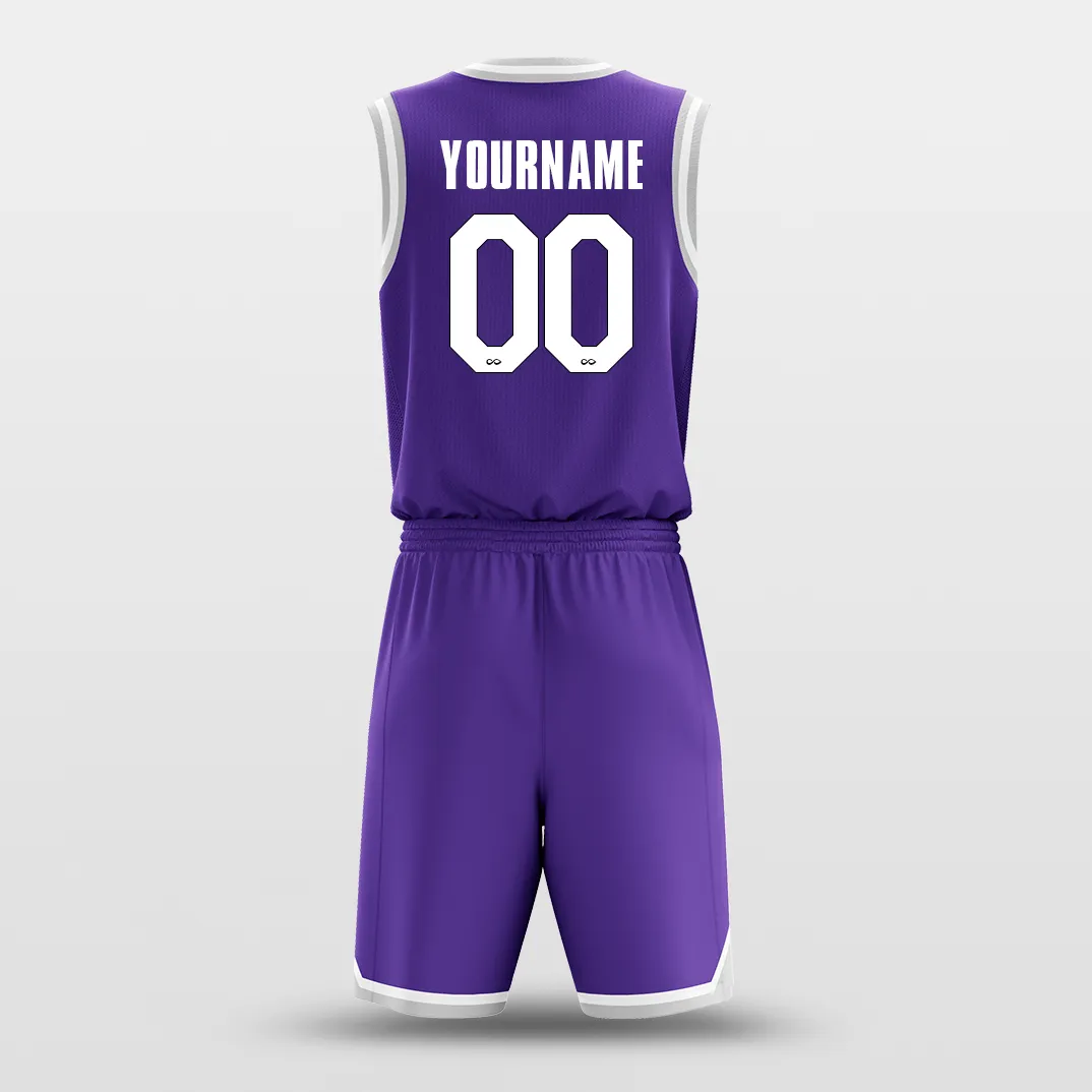 Purple White - Custom Basketball Jersey Design for Team