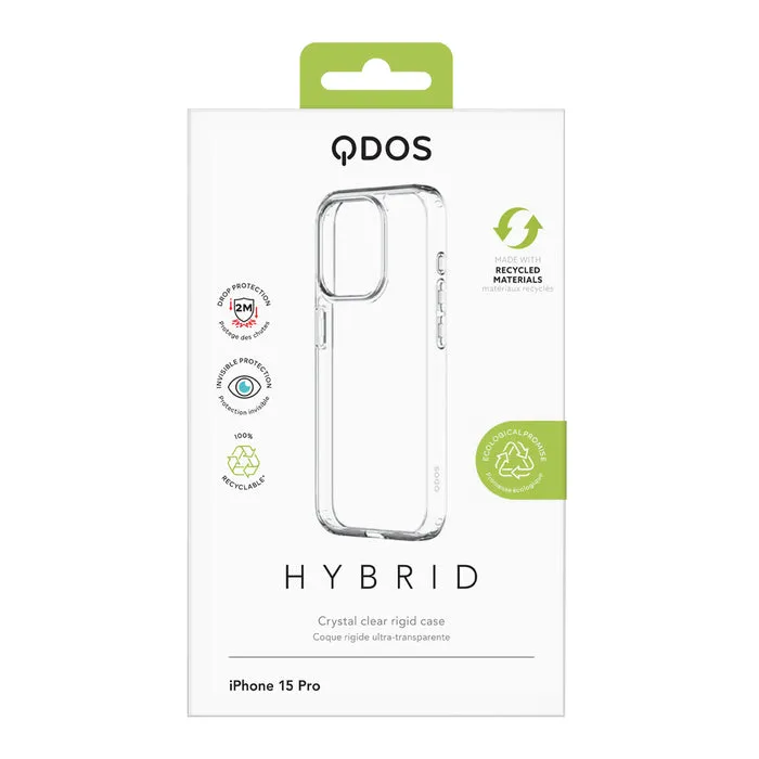 QDOS Hybrid Case for iPhone 15 Series - Clear