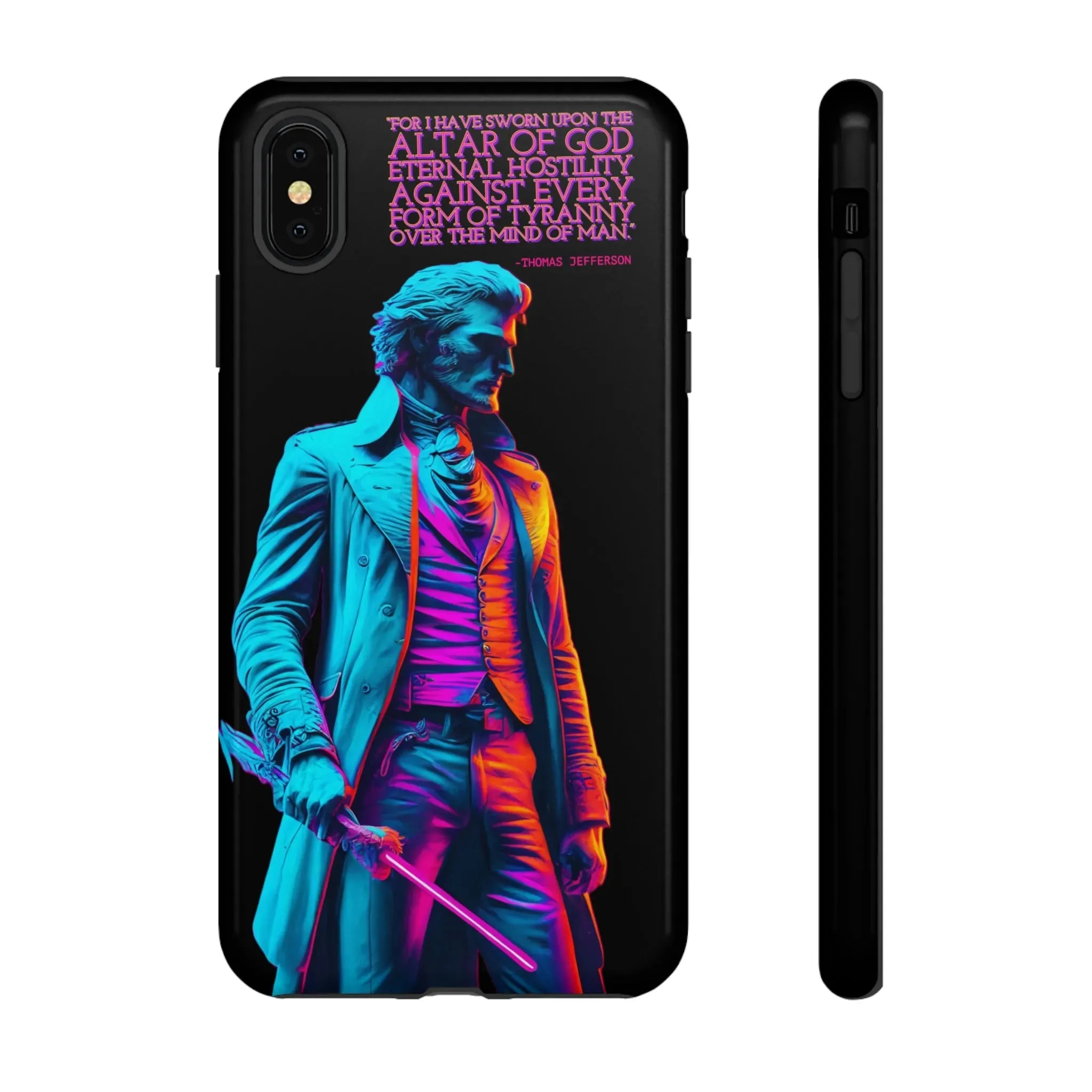 "Altar of God" Thomas Jefferson 80's Themed Phone Case