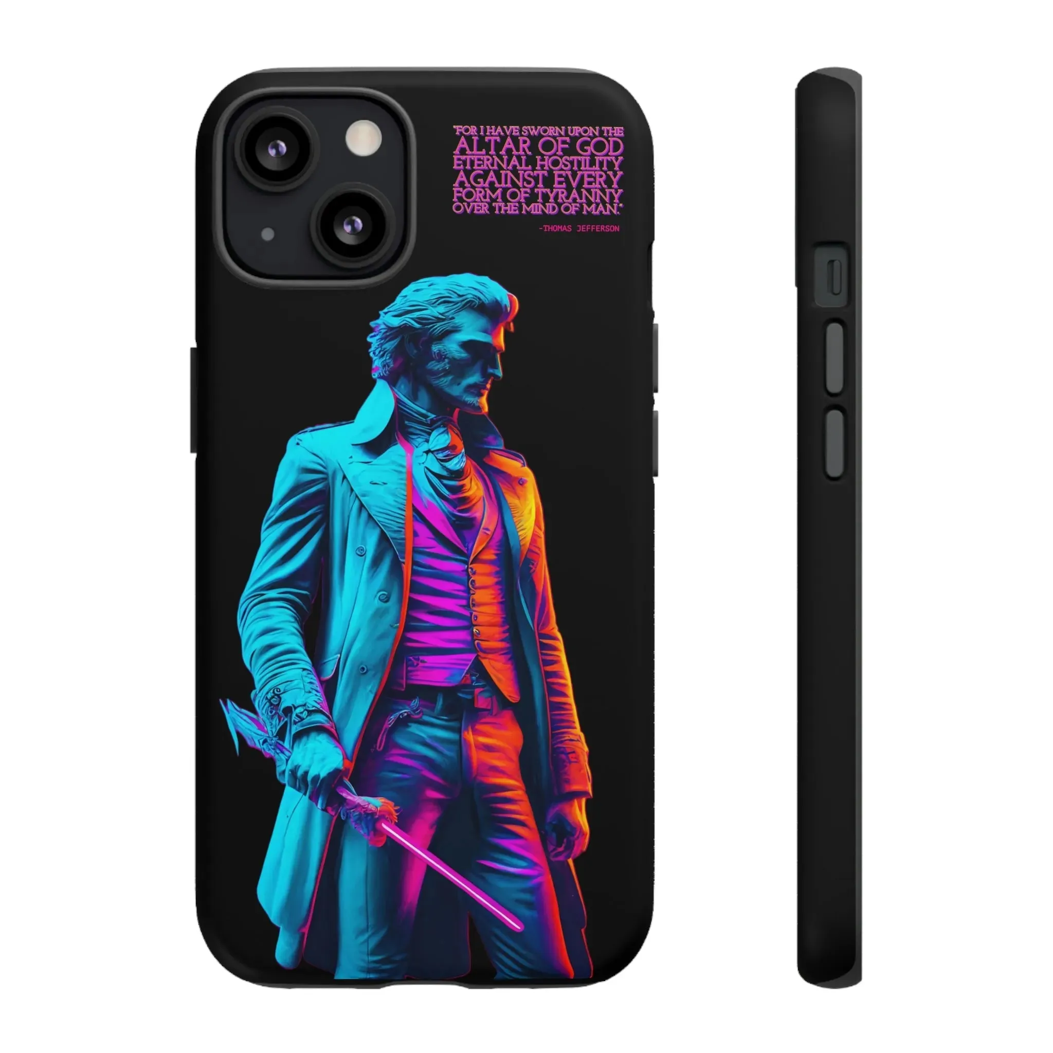 "Altar of God" Thomas Jefferson 80's Themed Phone Case