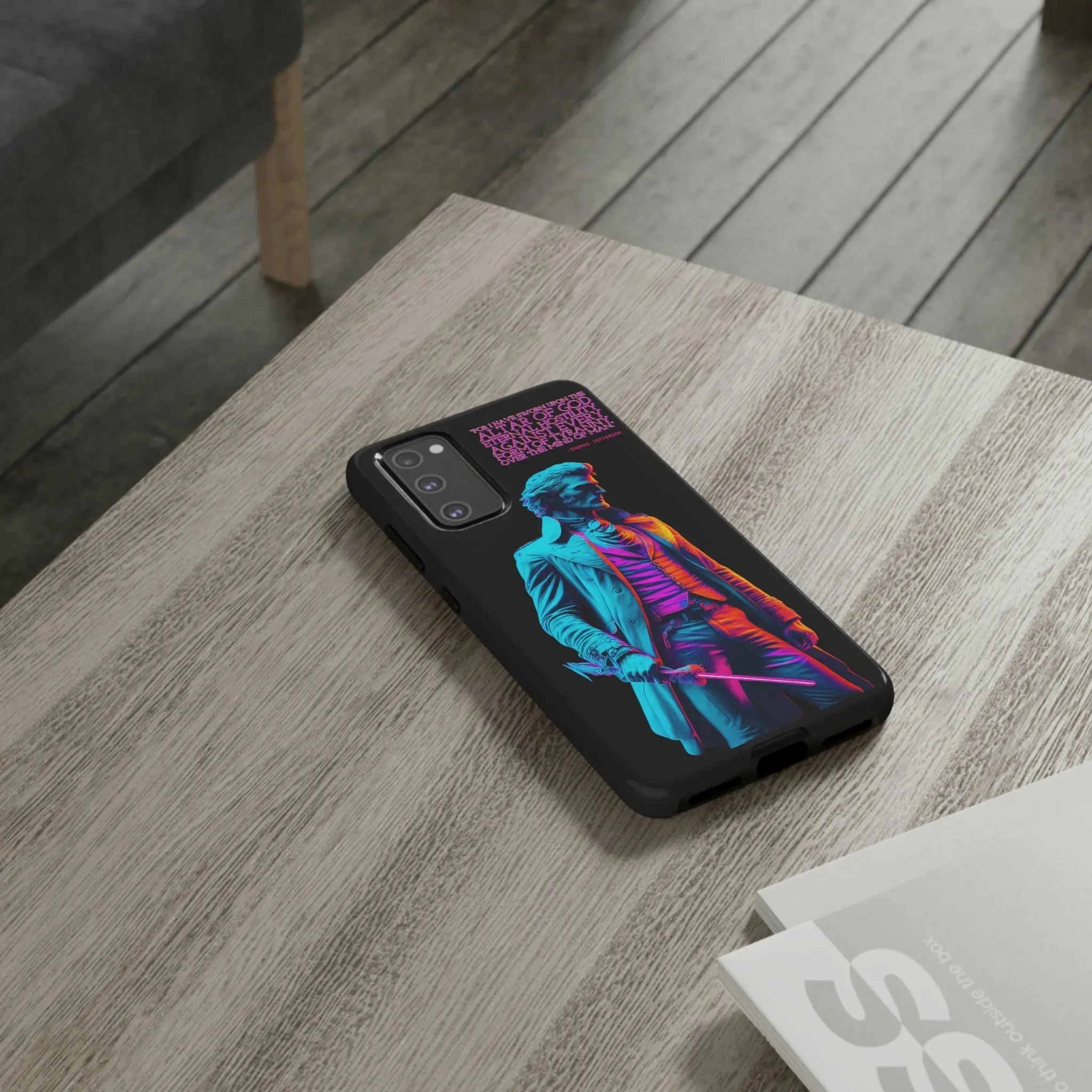 "Altar of God" Thomas Jefferson 80's Themed Phone Case