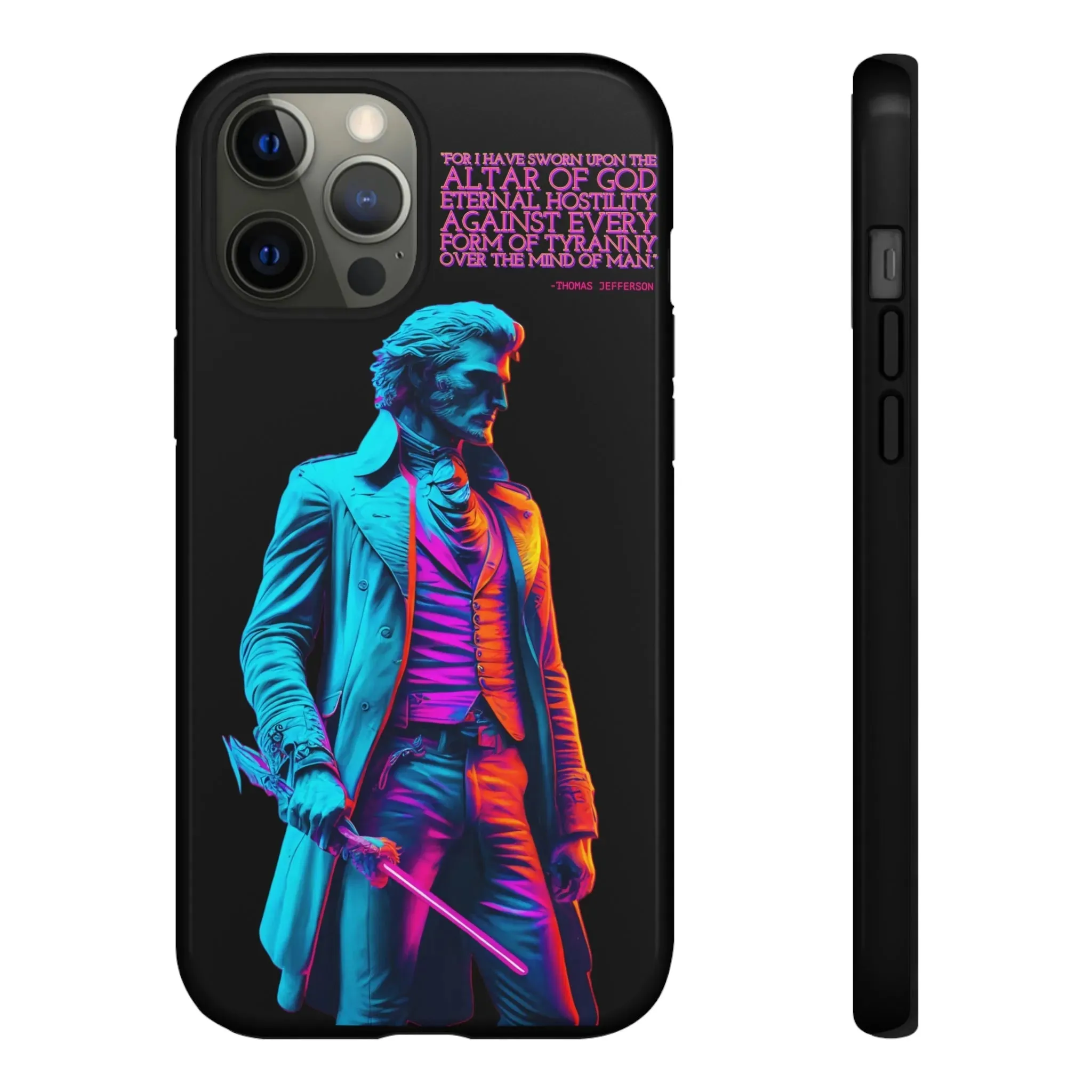 "Altar of God" Thomas Jefferson 80's Themed Phone Case