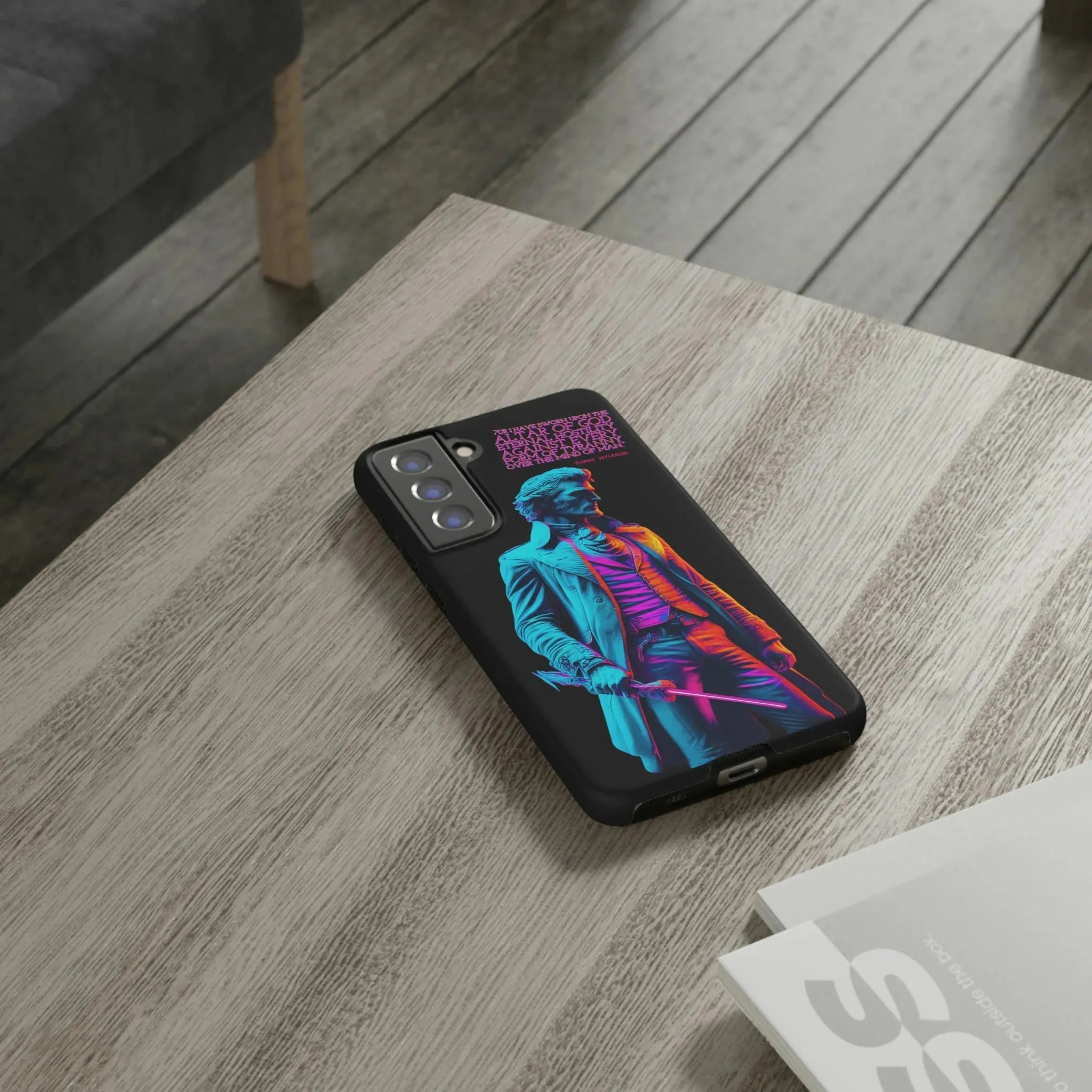 "Altar of God" Thomas Jefferson 80's Themed Phone Case