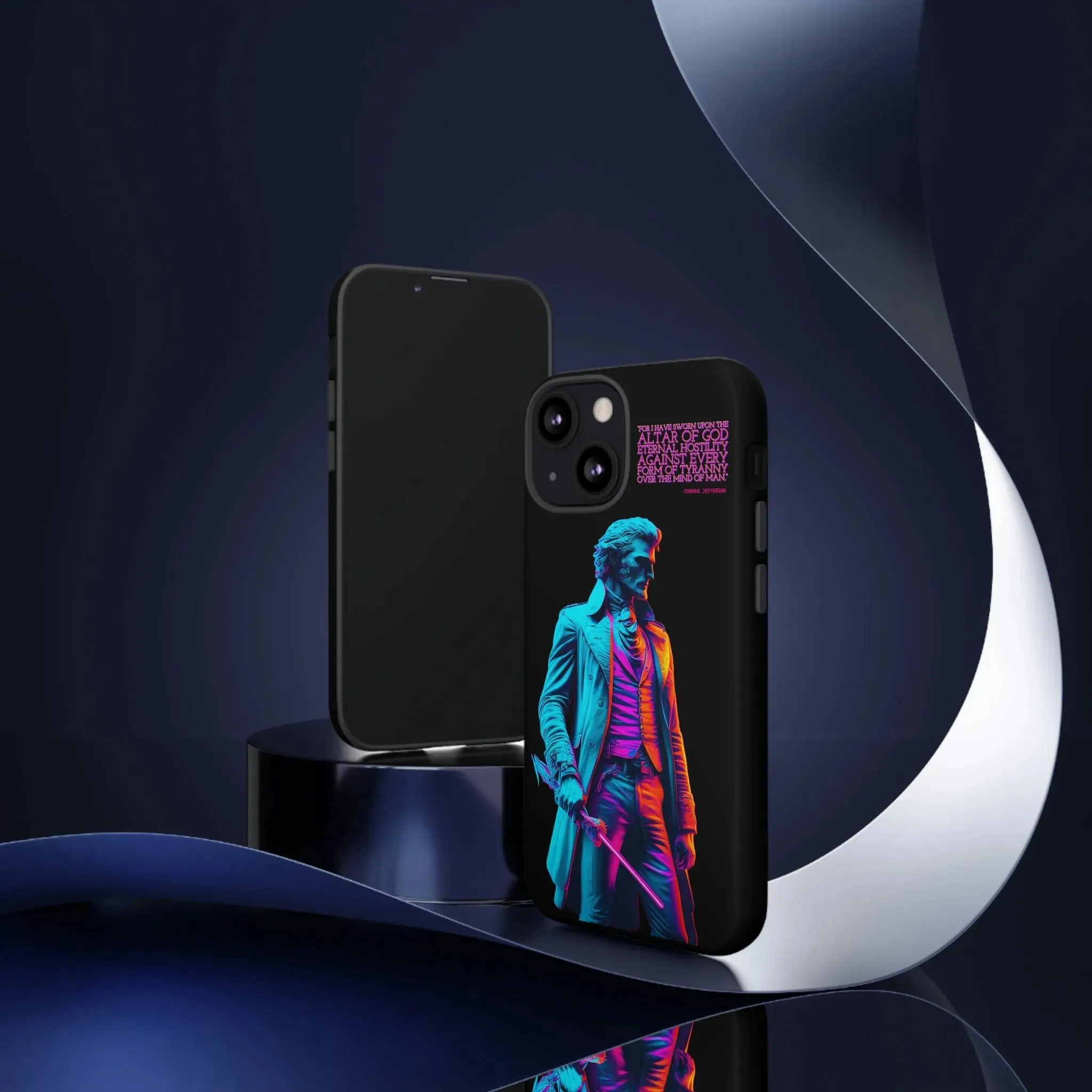 "Altar of God" Thomas Jefferson 80's Themed Phone Case