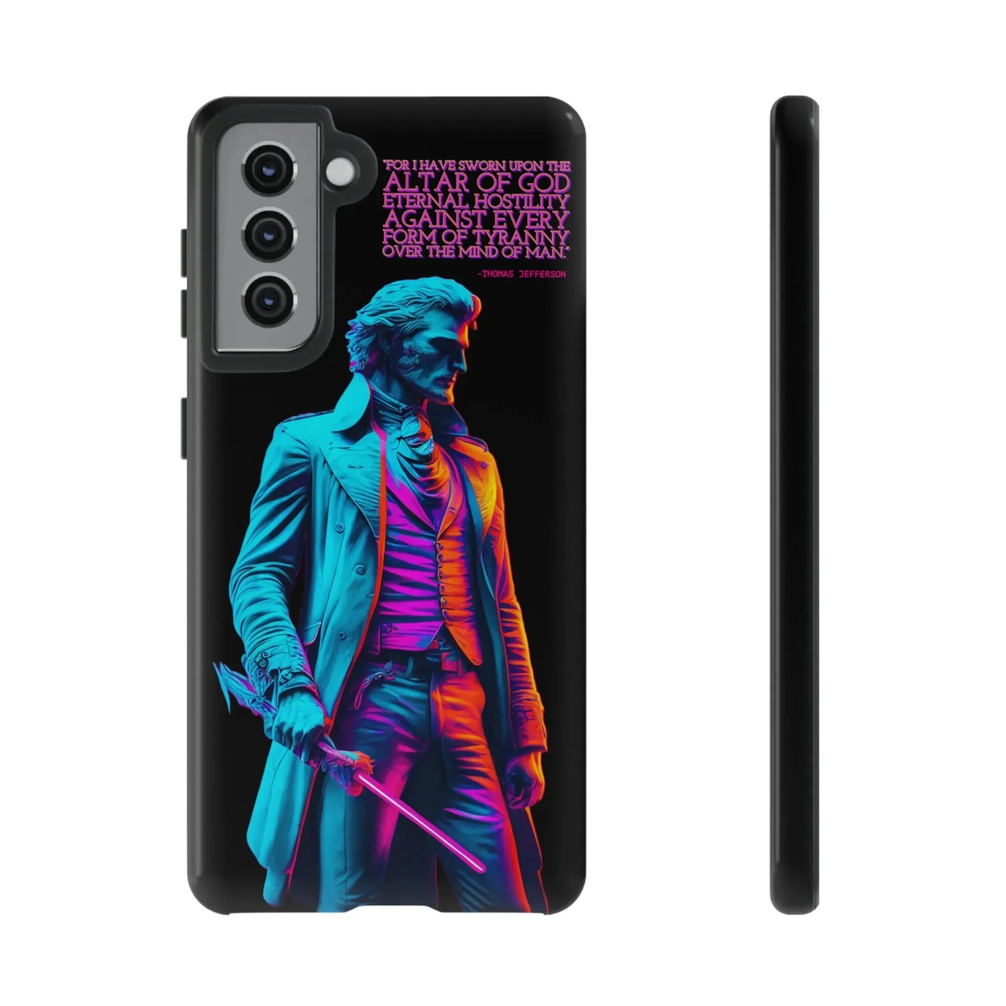 "Altar of God" Thomas Jefferson 80's Themed Phone Case