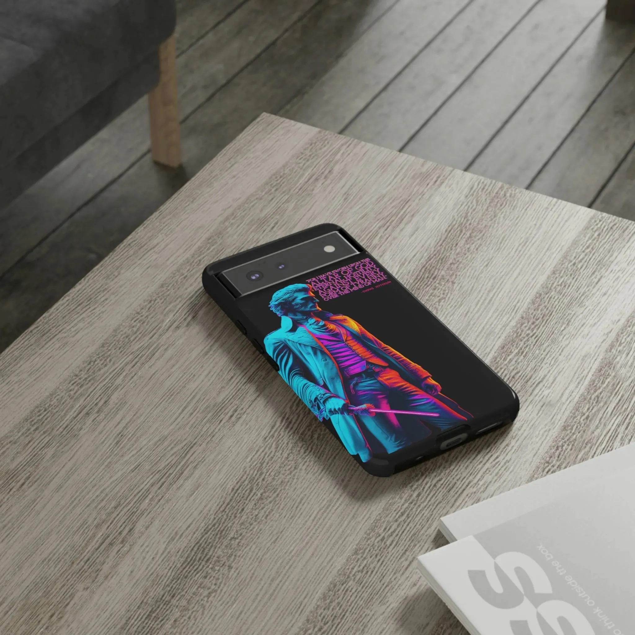 "Altar of God" Thomas Jefferson 80's Themed Phone Case