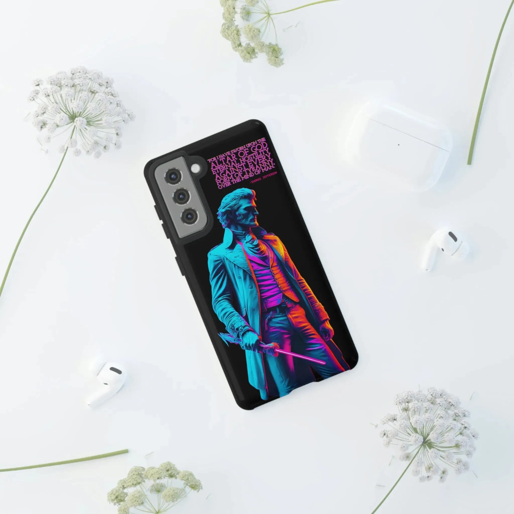 "Altar of God" Thomas Jefferson 80's Themed Phone Case