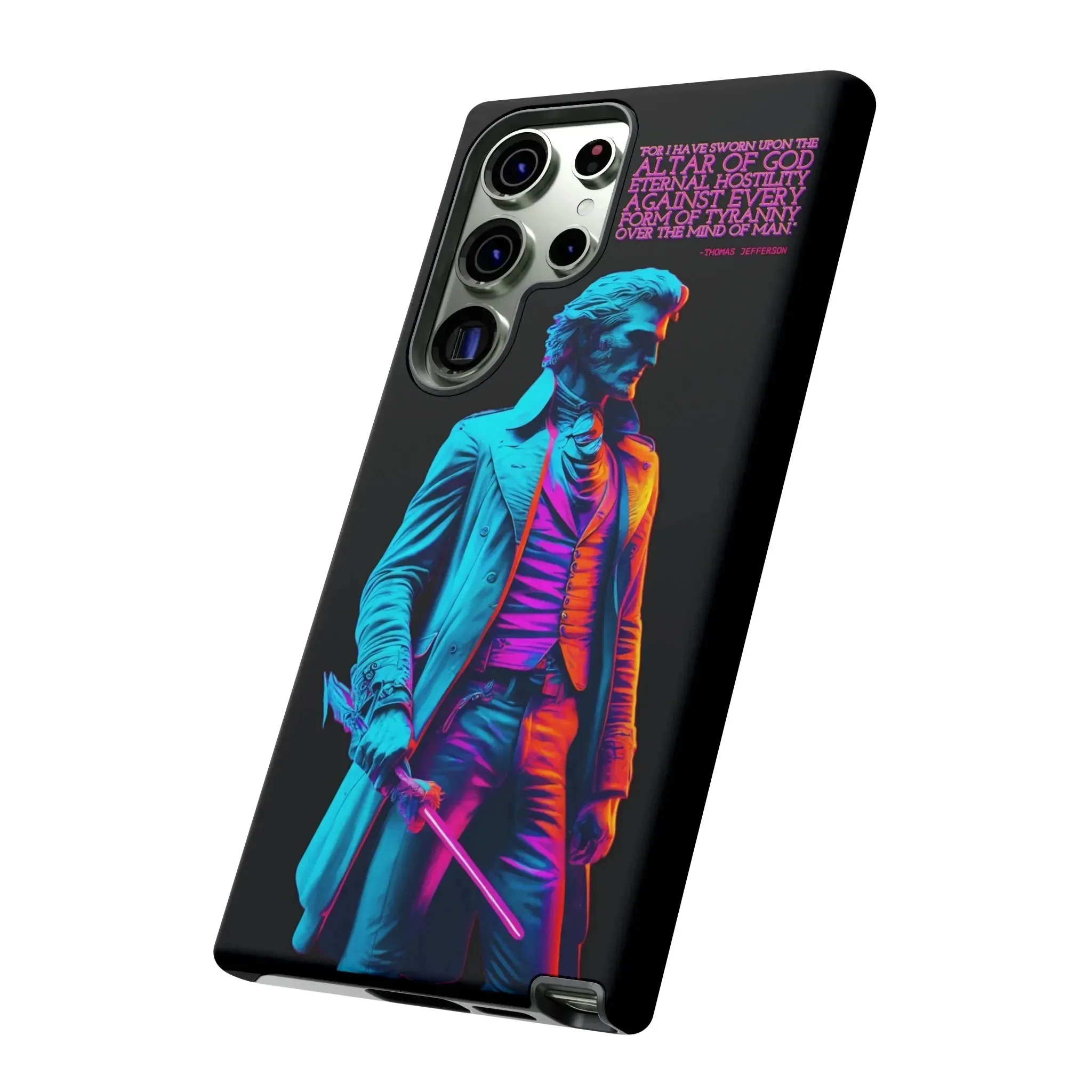 "Altar of God" Thomas Jefferson 80's Themed Phone Case