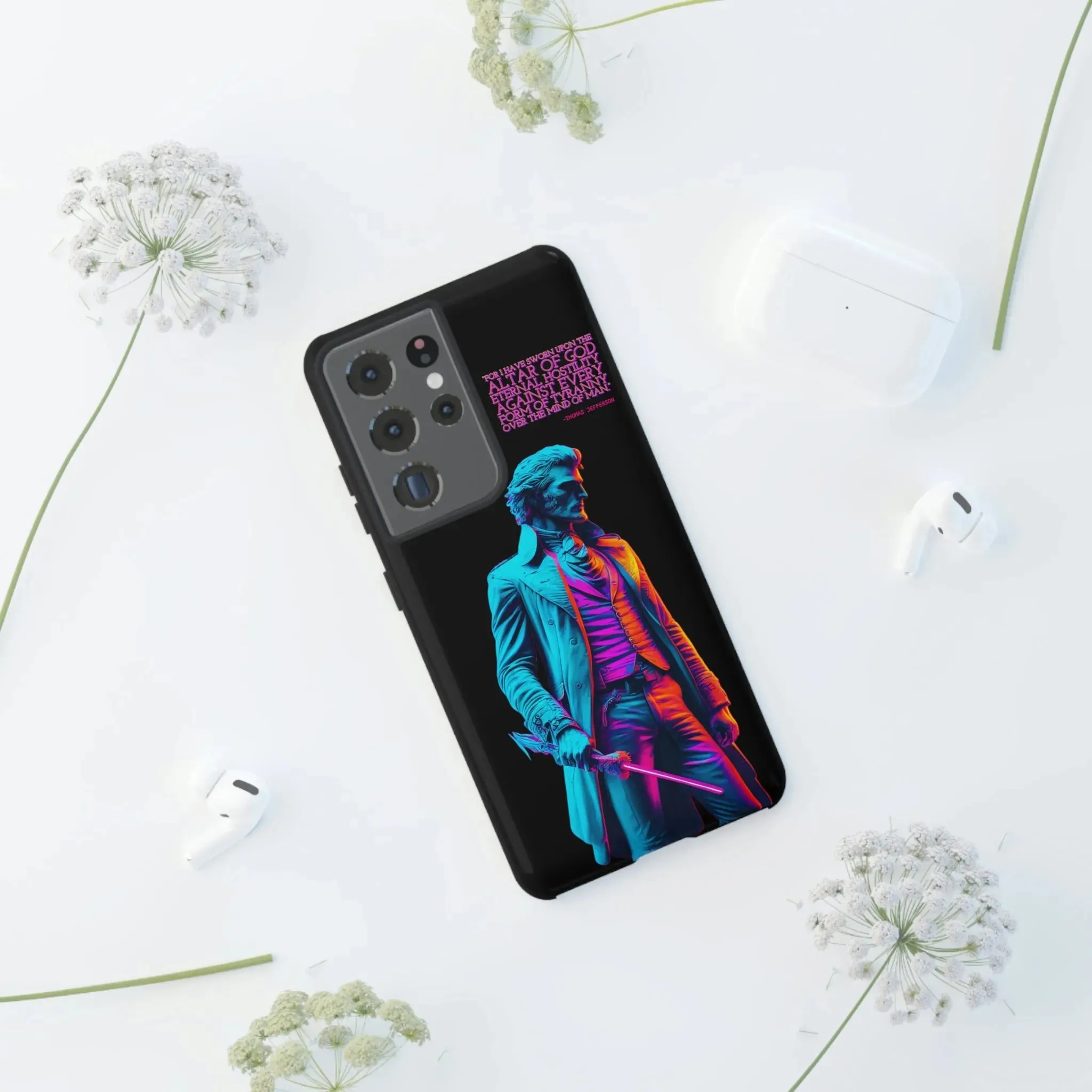 "Altar of God" Thomas Jefferson 80's Themed Phone Case