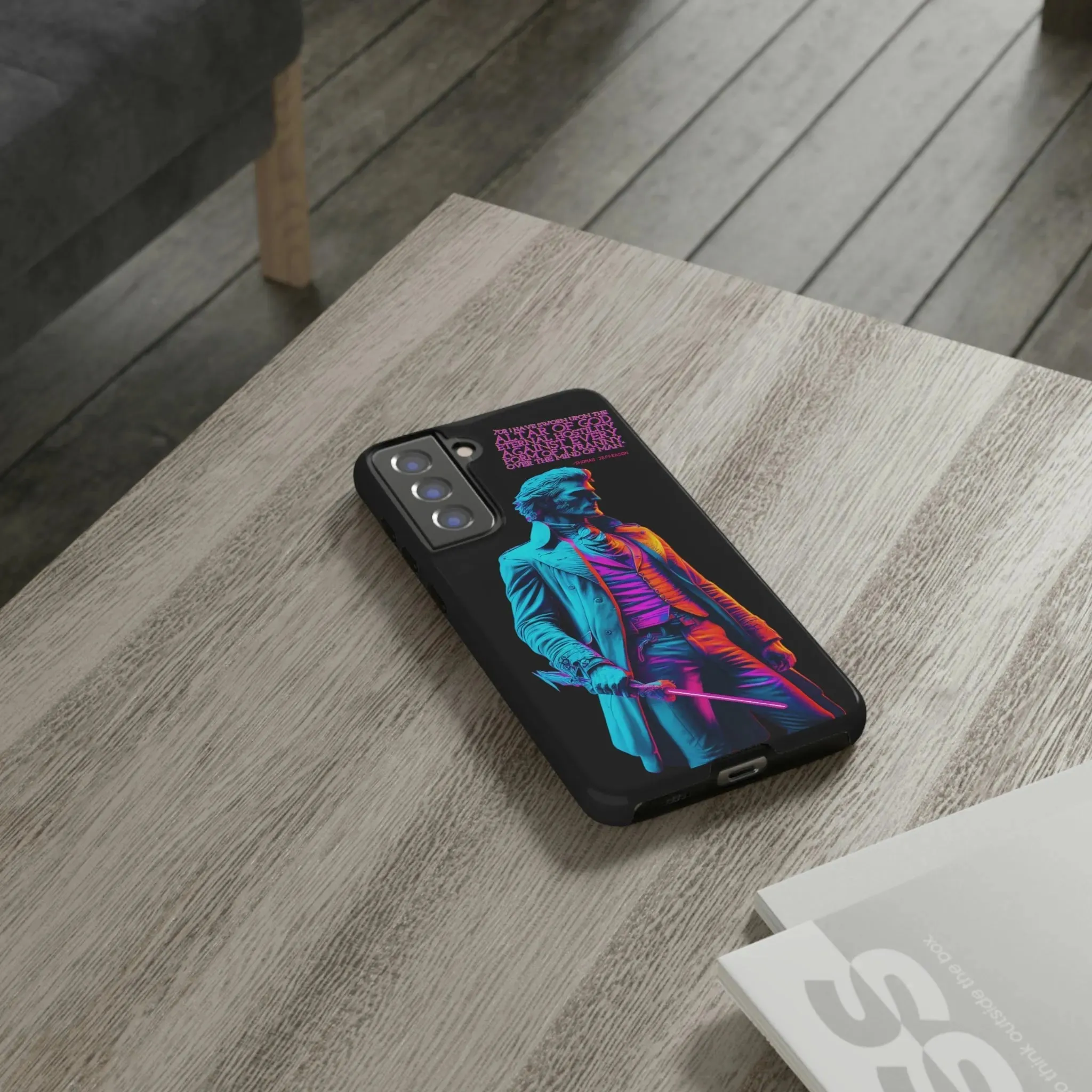 "Altar of God" Thomas Jefferson 80's Themed Phone Case