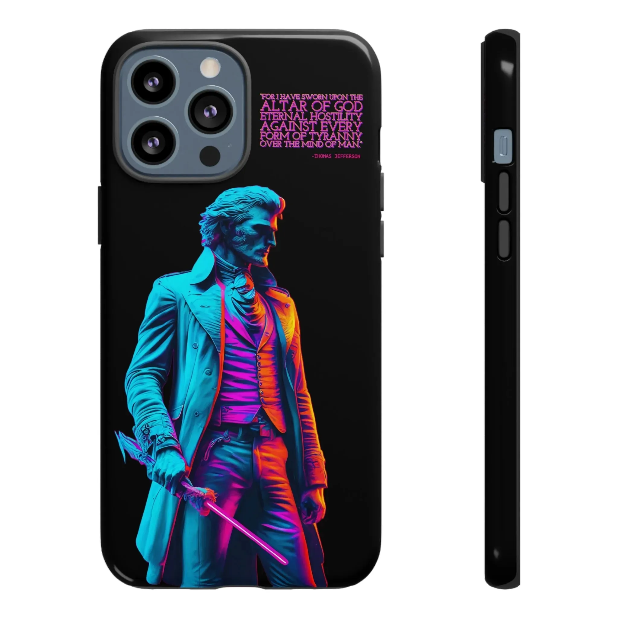 "Altar of God" Thomas Jefferson 80's Themed Phone Case