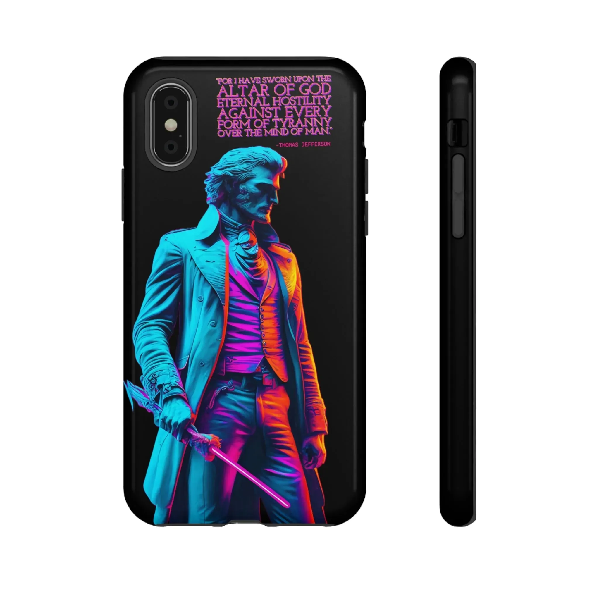 "Altar of God" Thomas Jefferson 80's Themed Phone Case