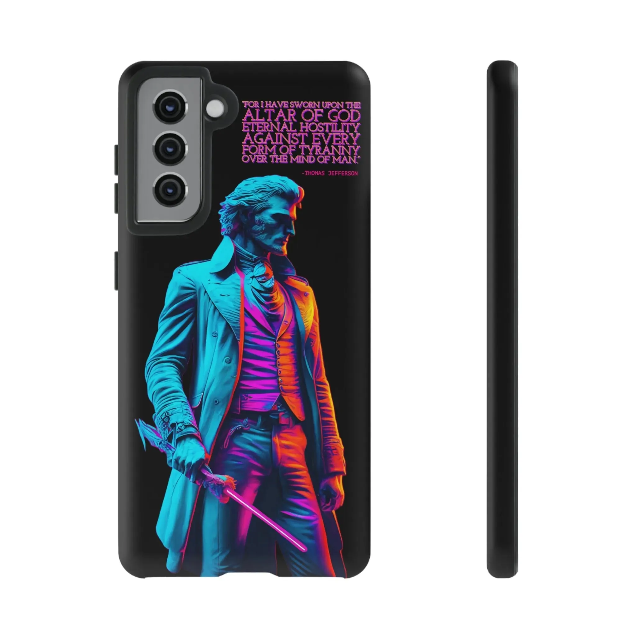 "Altar of God" Thomas Jefferson 80's Themed Phone Case