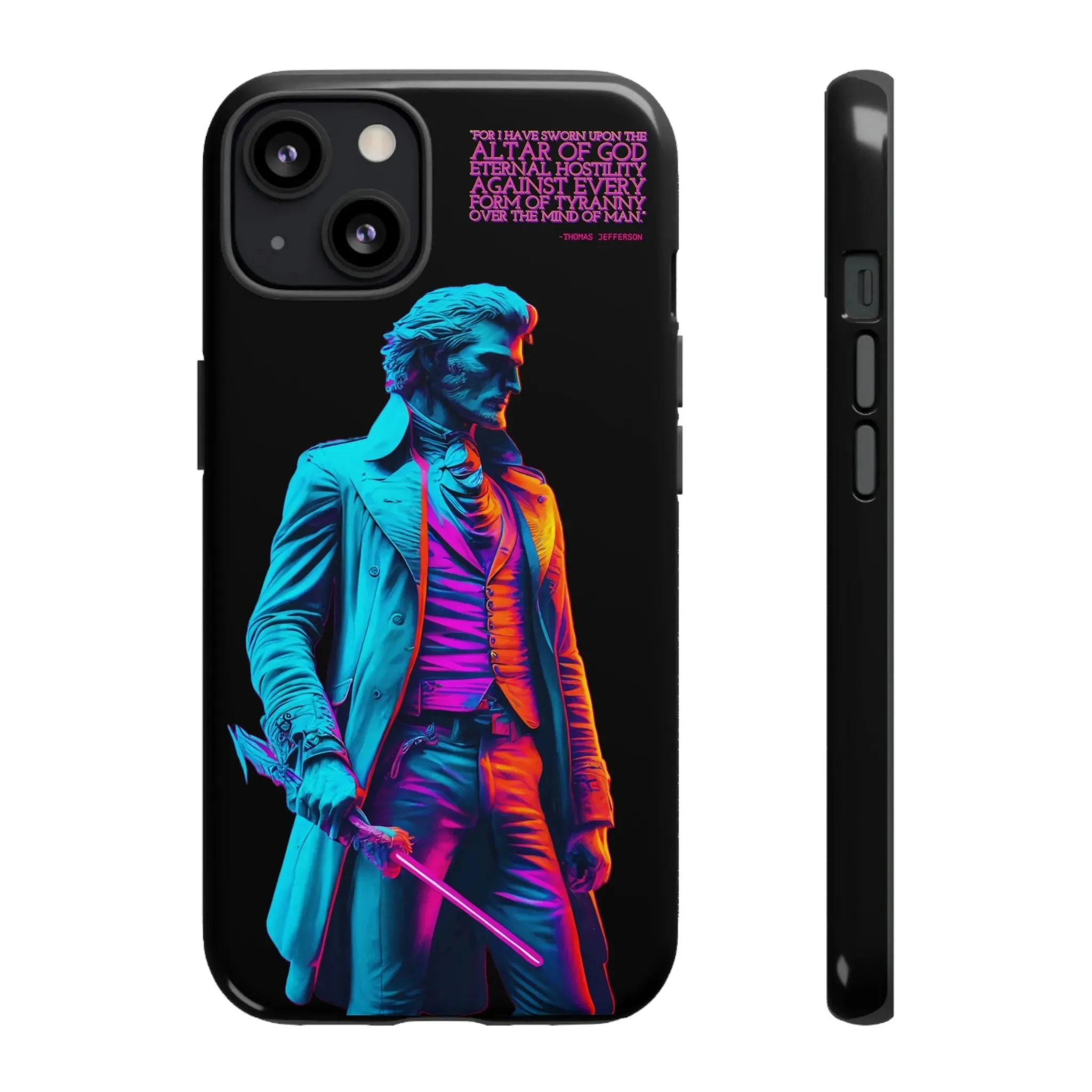 "Altar of God" Thomas Jefferson 80's Themed Phone Case