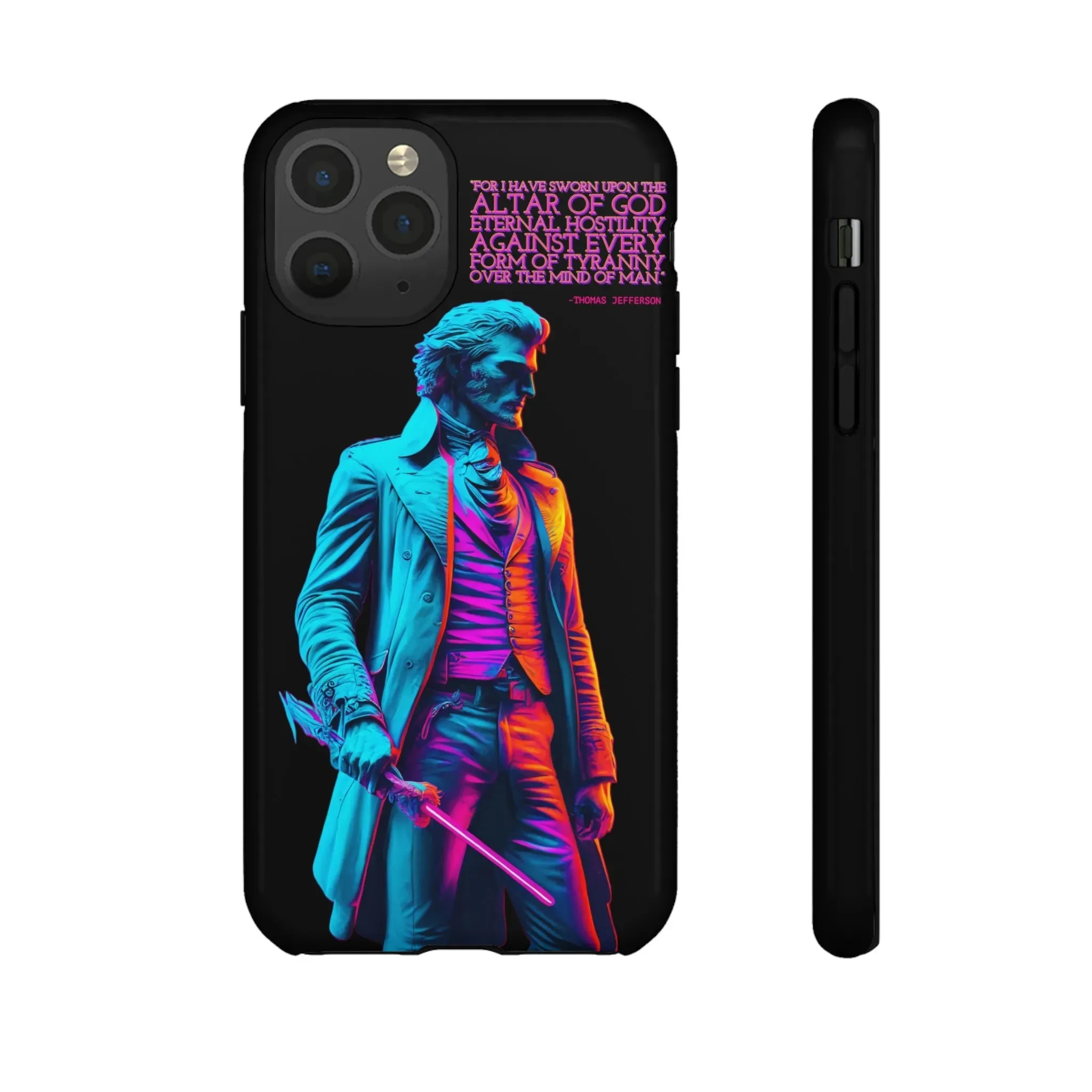 "Altar of God" Thomas Jefferson 80's Themed Phone Case