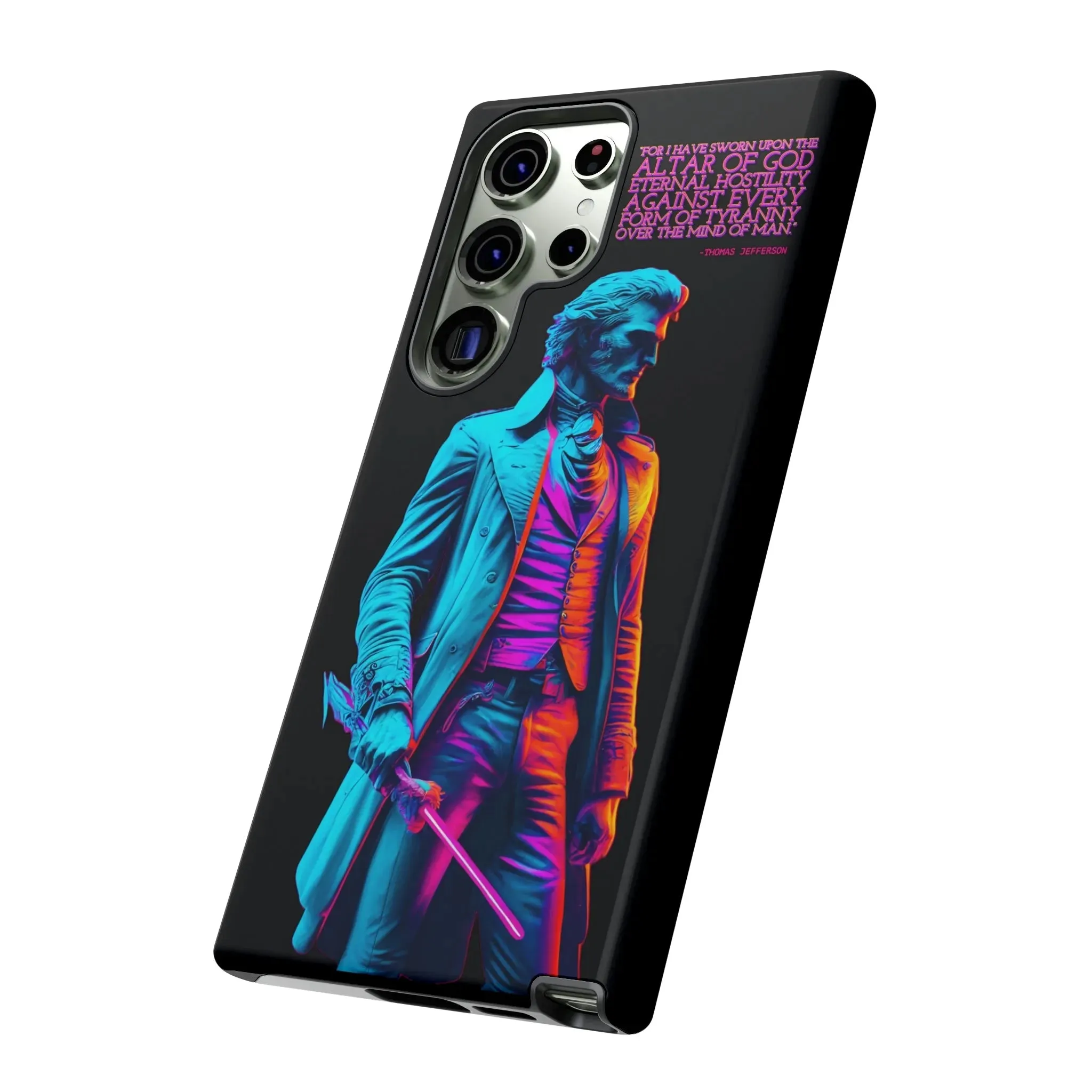 "Altar of God" Thomas Jefferson 80's Themed Phone Case