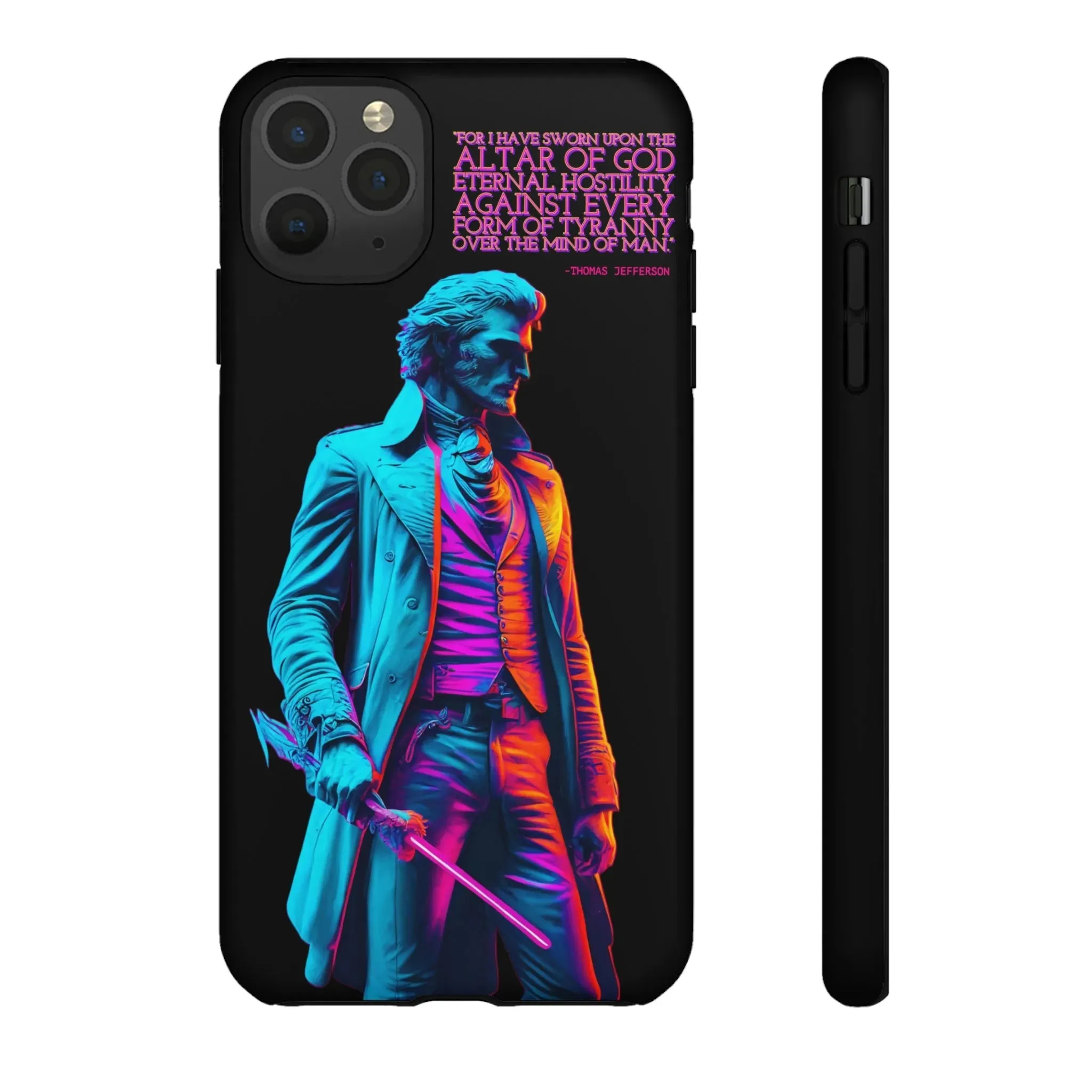 "Altar of God" Thomas Jefferson 80's Themed Phone Case