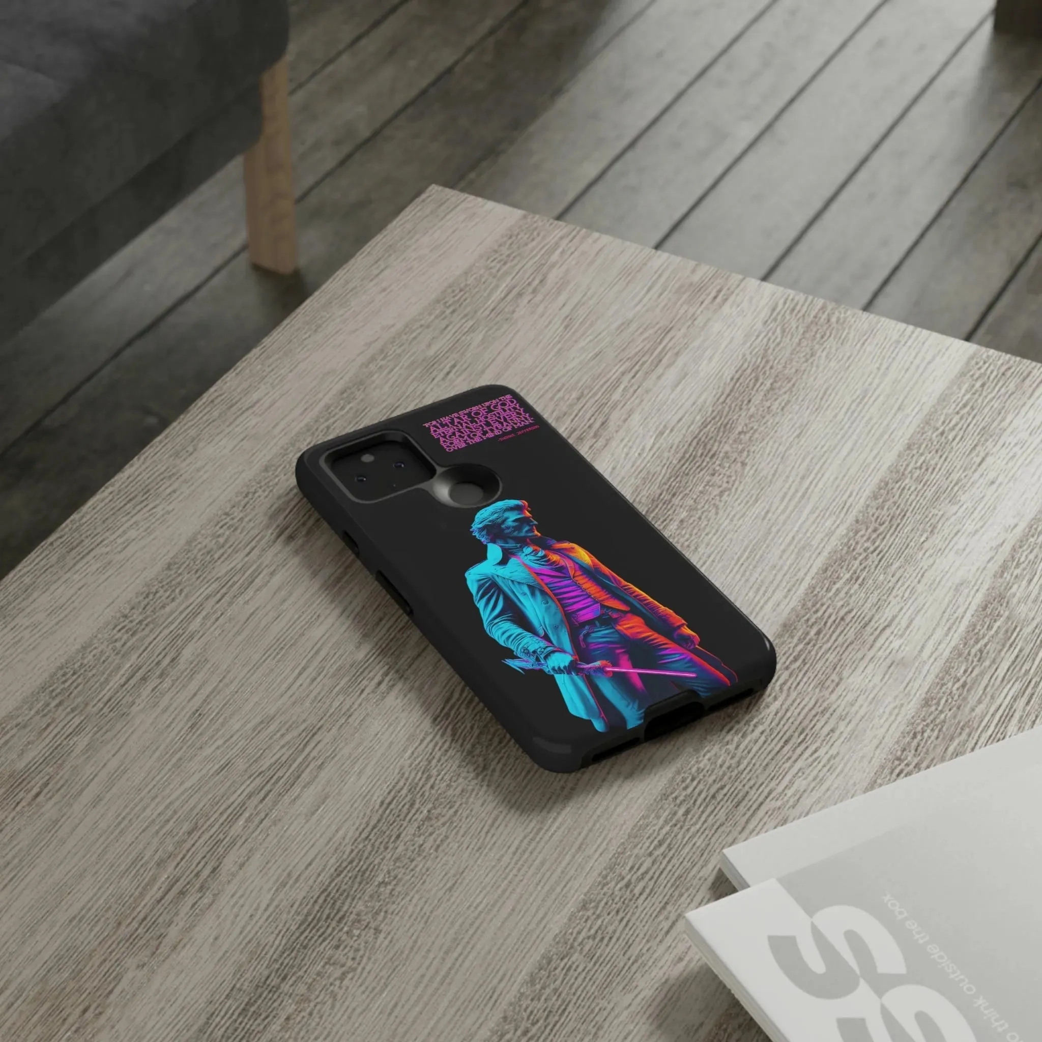 "Altar of God" Thomas Jefferson 80's Themed Phone Case