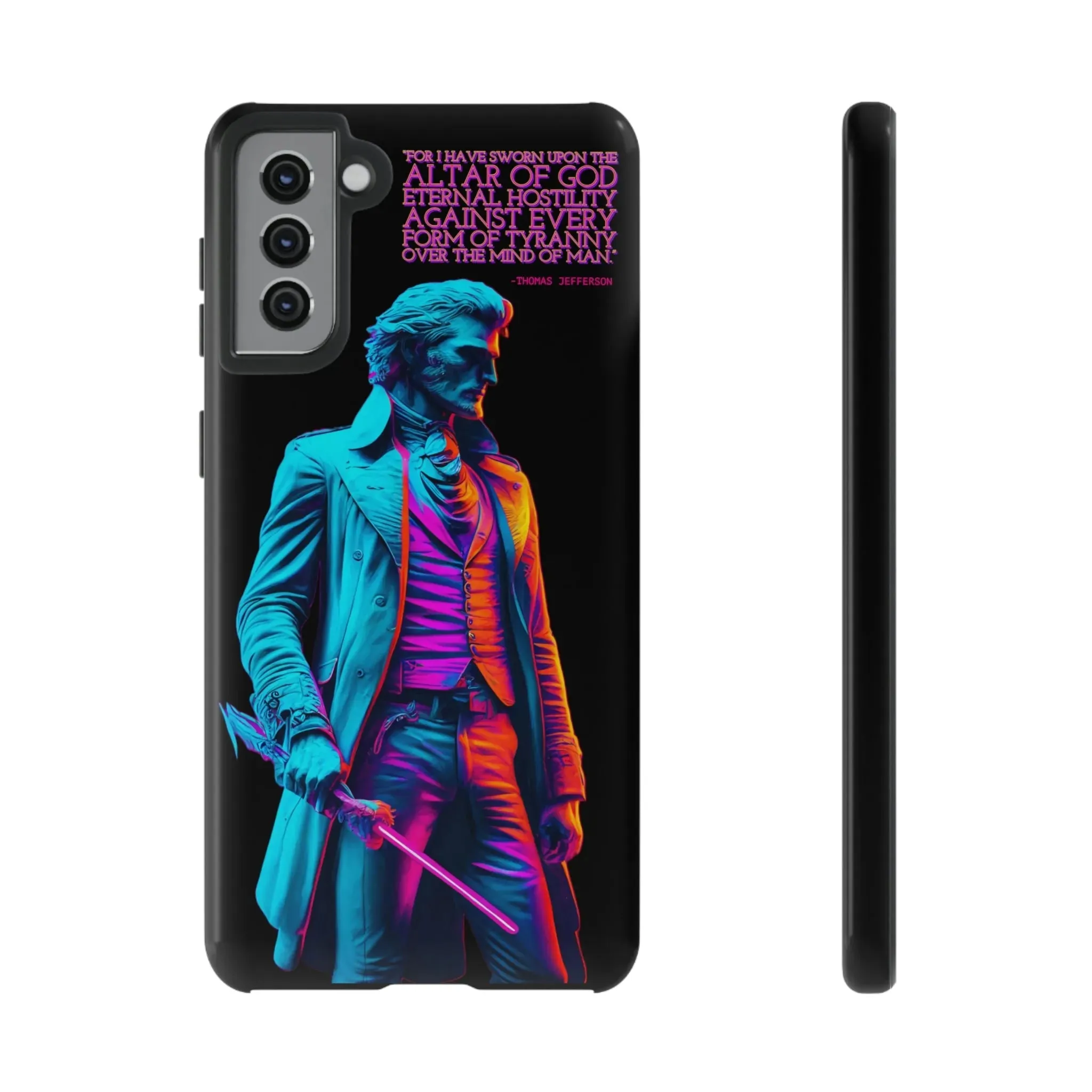 "Altar of God" Thomas Jefferson 80's Themed Phone Case