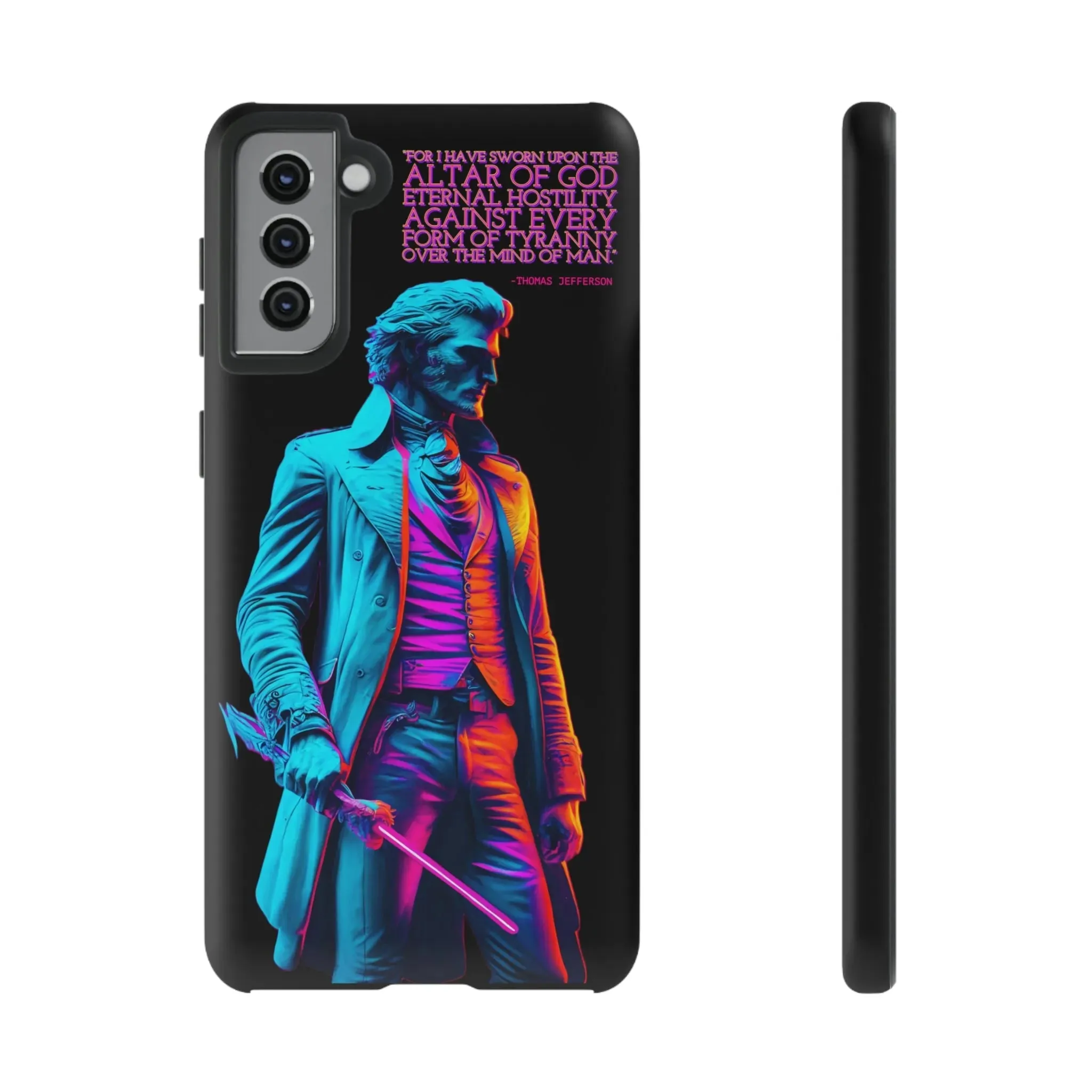 "Altar of God" Thomas Jefferson 80's Themed Phone Case