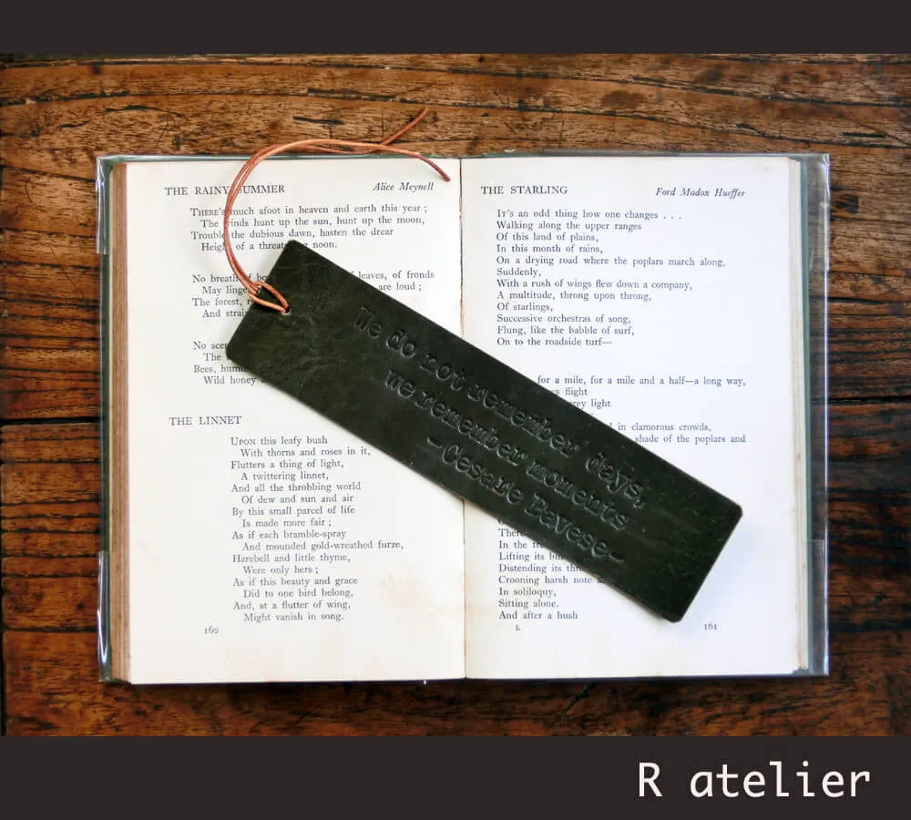 R.atelier Bespoke Leather Bookmark | Make It Personal