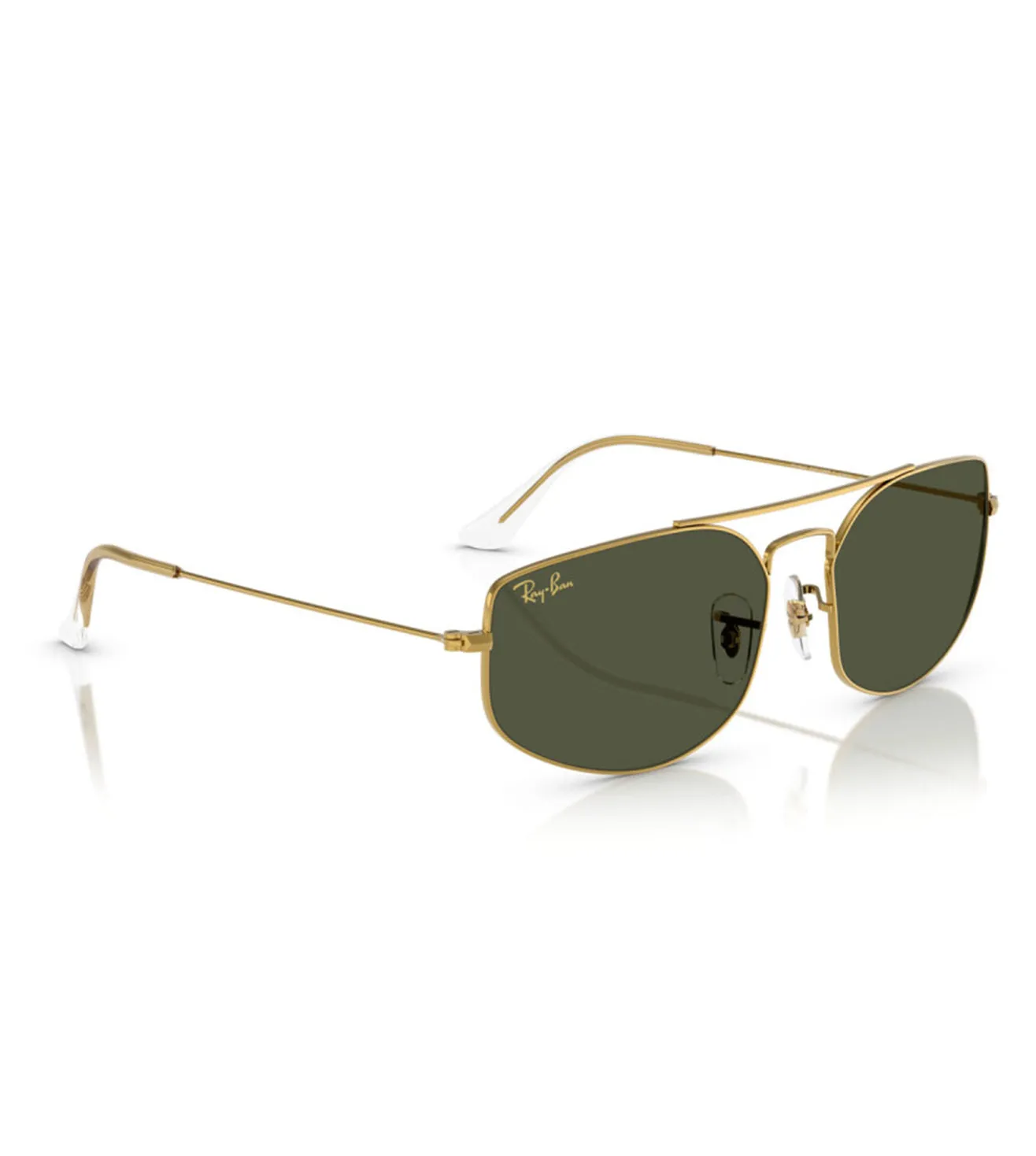 Ray Ban Unisex Green Aviator Sunglasses