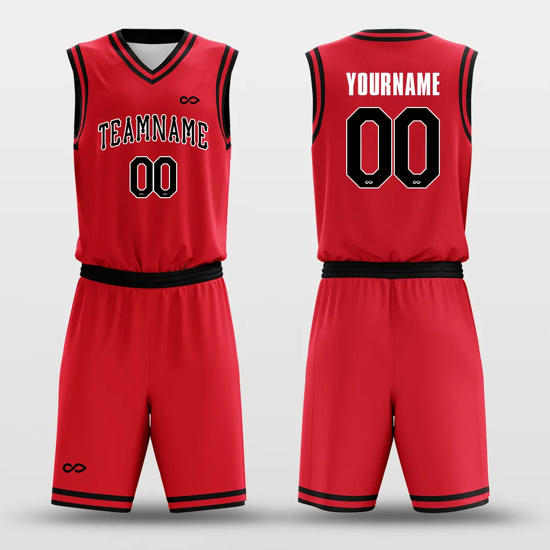 Red Black - Custom Basketball Jersey Design for Team