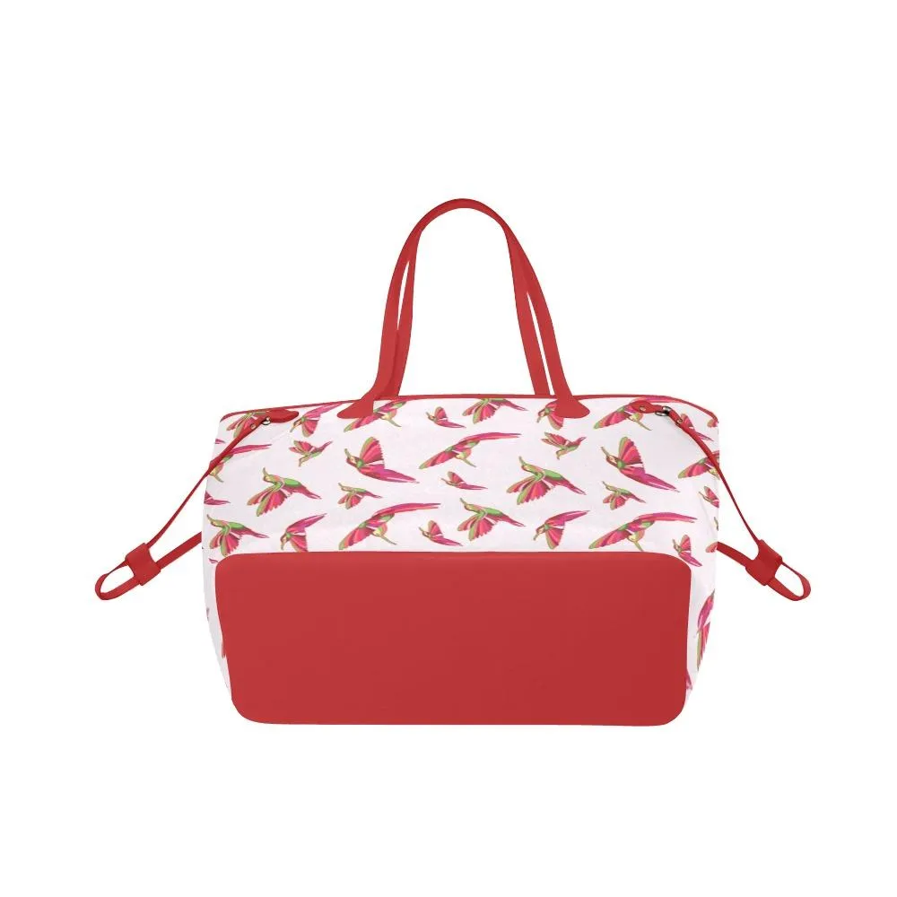 Red Swift Colourful Clover Canvas Tote Bag