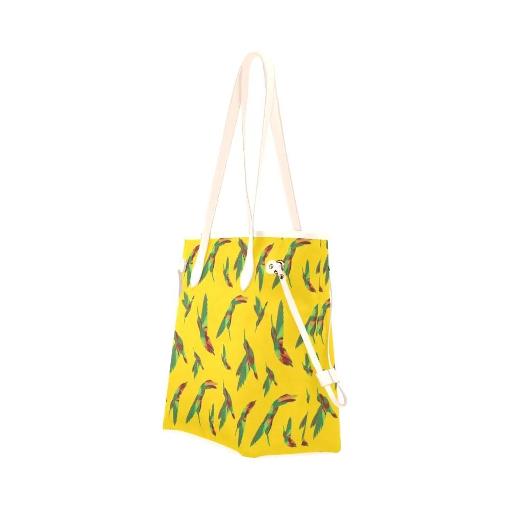 Red Swift Yellow Clover Canvas Tote Bag