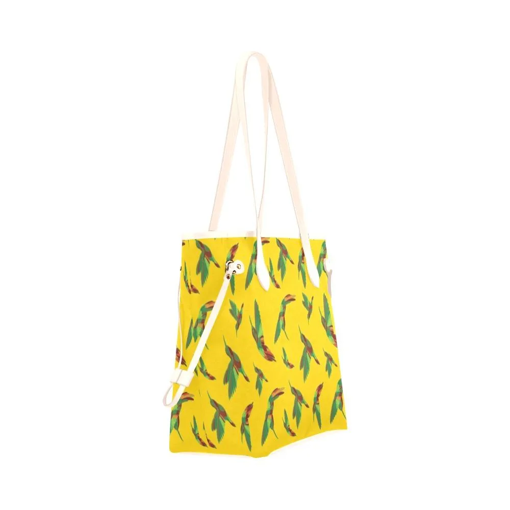 Red Swift Yellow Clover Canvas Tote Bag