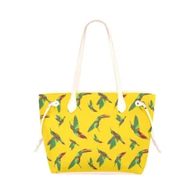 Red Swift Yellow Clover Canvas Tote Bag