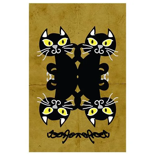 Refraction Black Cat Designer Phone Cases