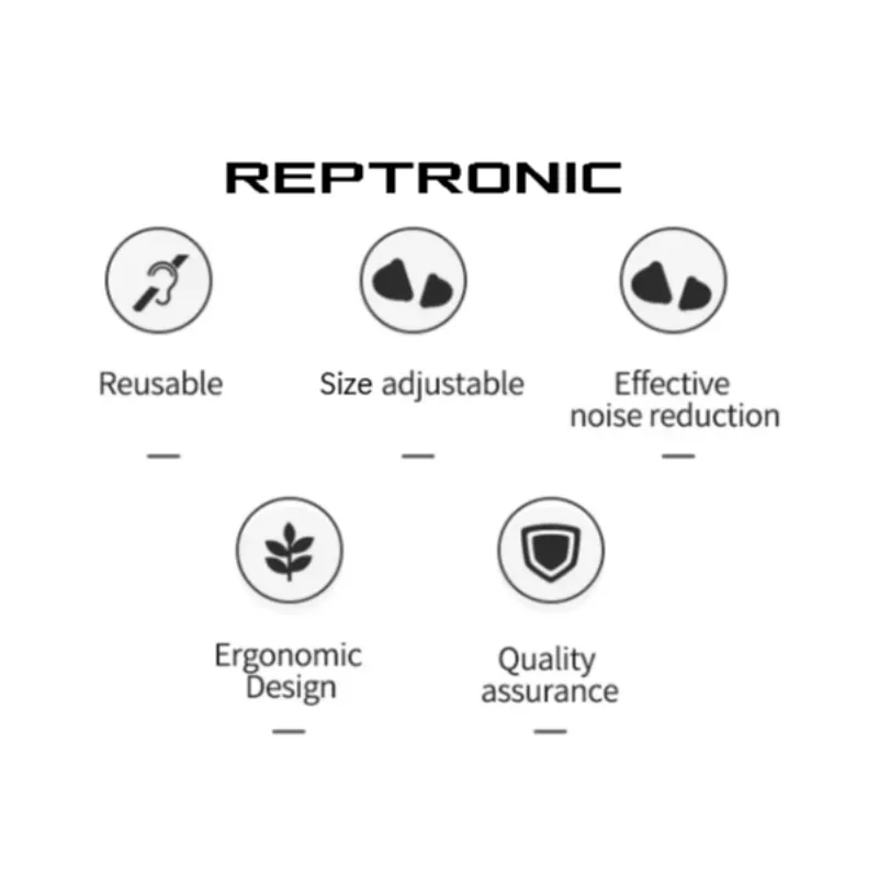 Reptronic Soft Silicone Earplugs - White