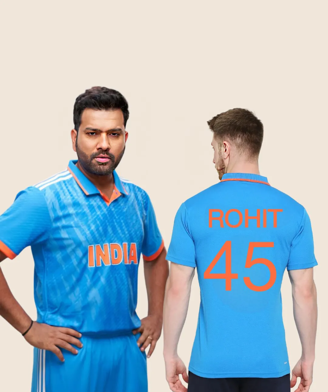 Rohit Sharma Indian World Cup  Jerseys 2023-24 Player-Edition