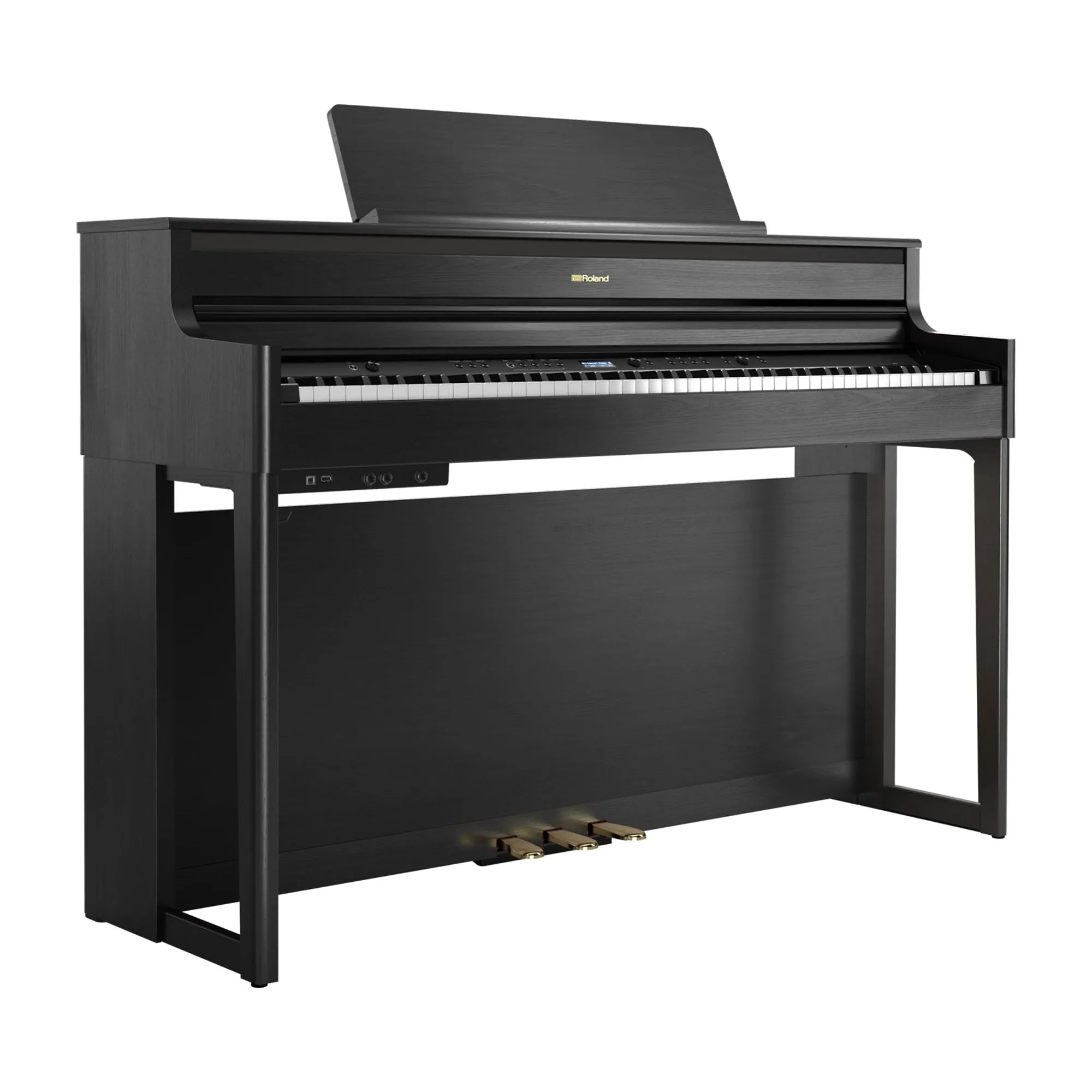 Roland HP704 Upright Digital Piano - Charcoal Black