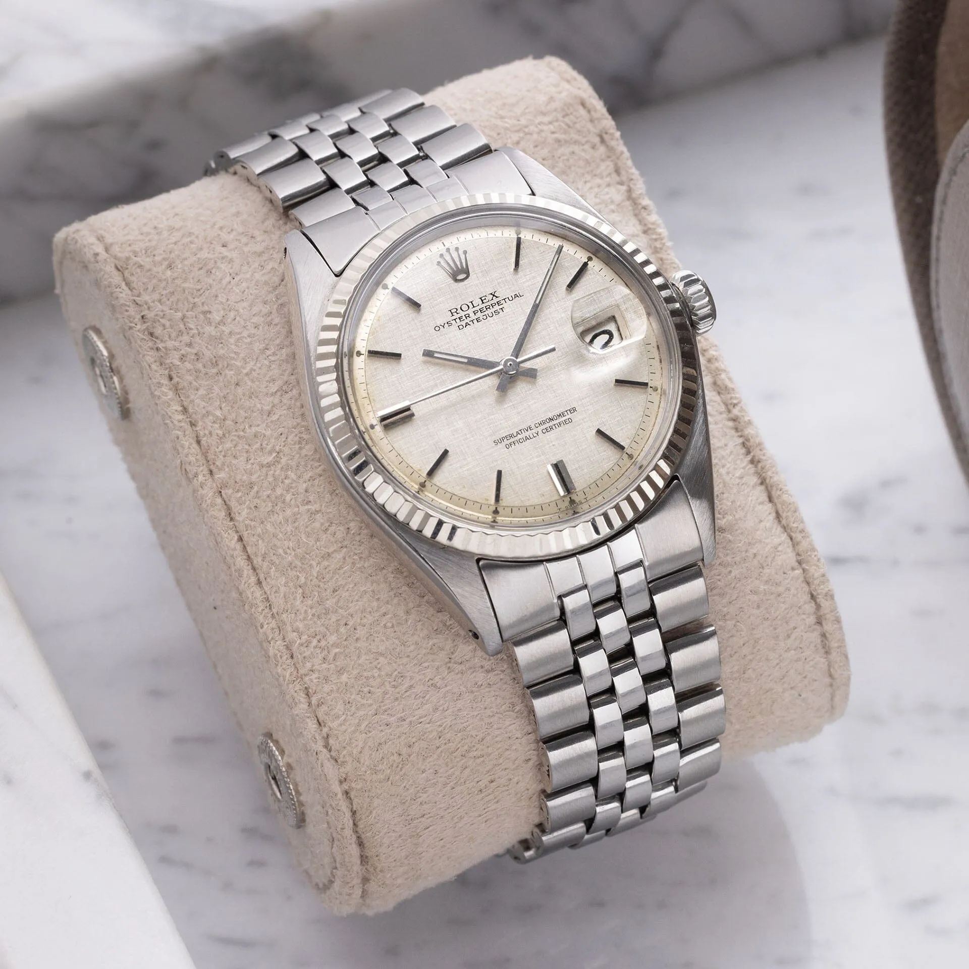 Rolex Datejust 1601 Steel Linen Dial