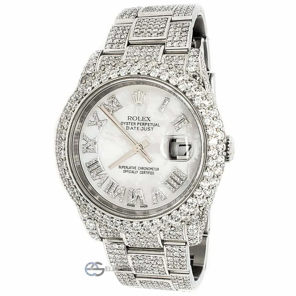 Rolex Datejust 36mm 14.8ct Diamond Bezel/Case/Bracelet/White MOP Dial  TFJ-142508731