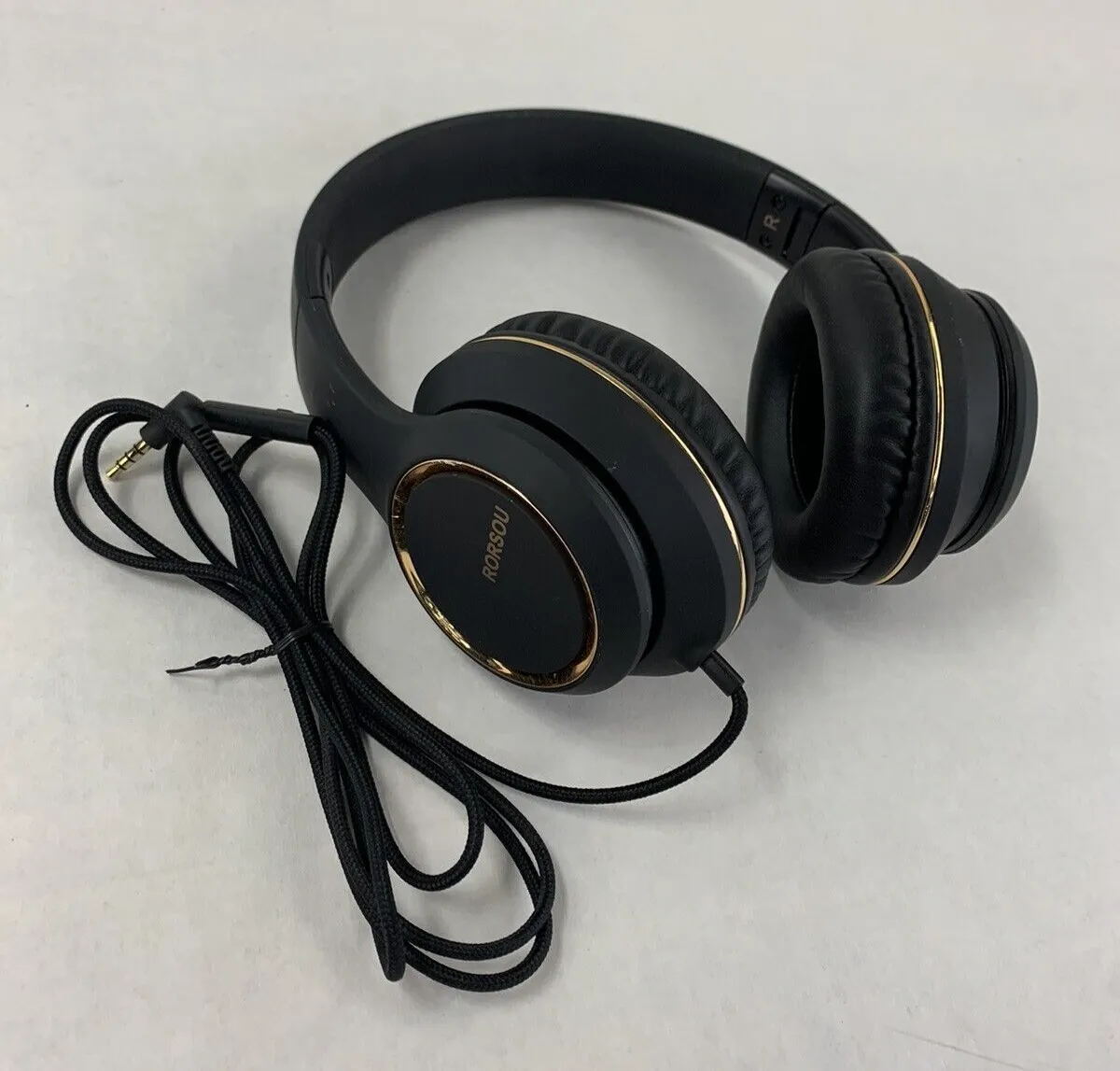 Rorsou R8 Wired Headphones with Microphone Used