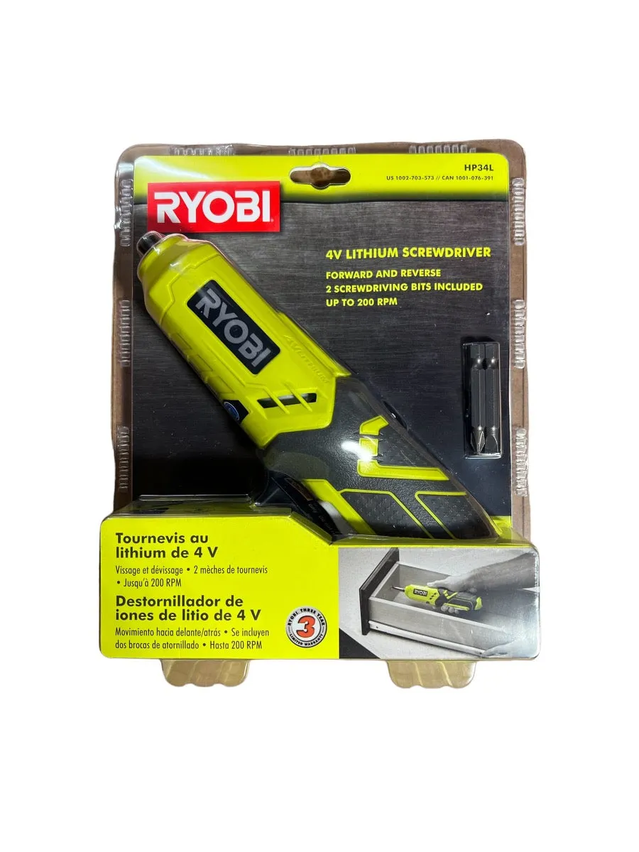 RYOBI 4-Volt Lithium-ion Screwdriver