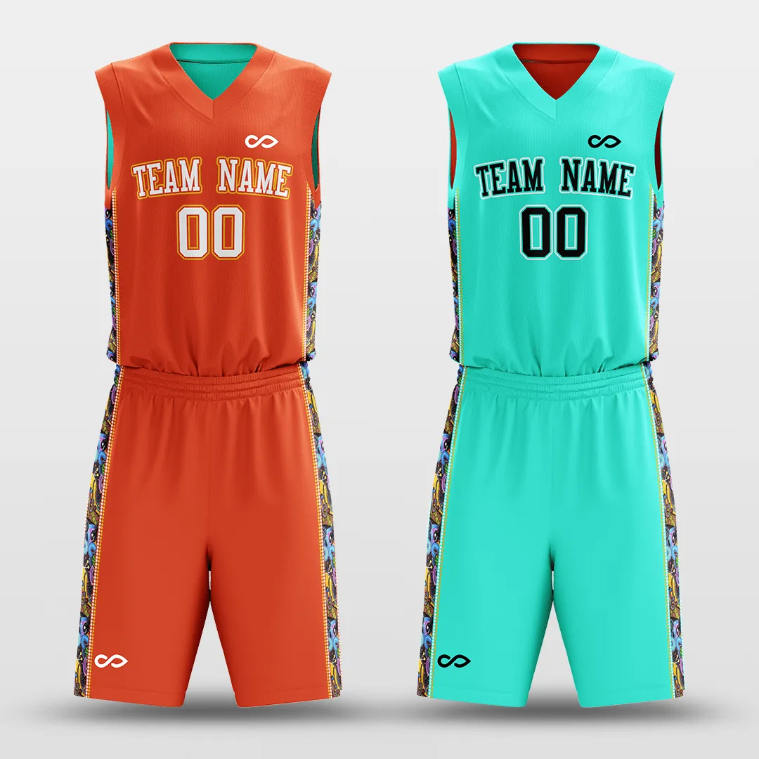 Secret - Customized Reversible Sublimated Basketball Set