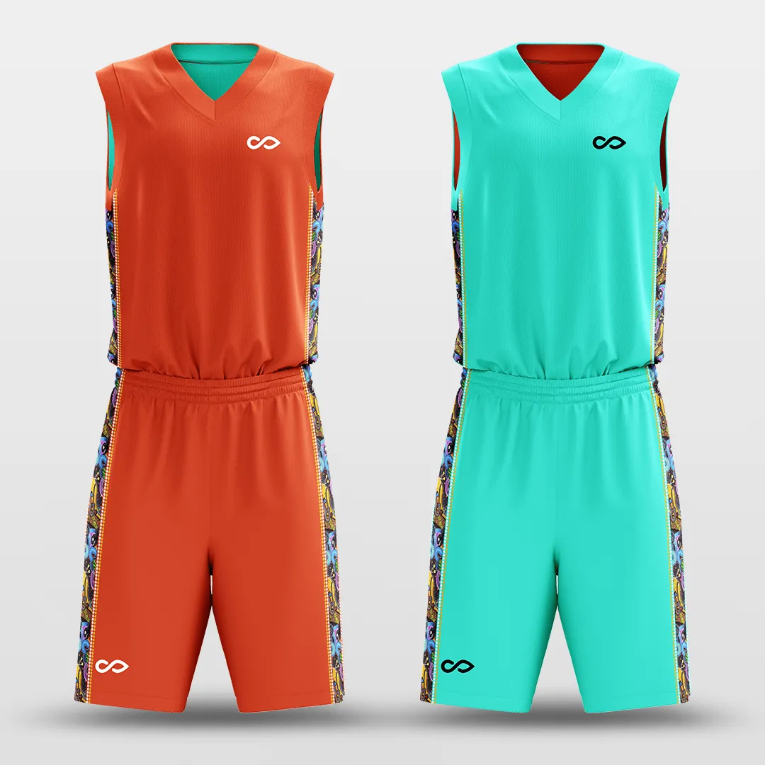 Secret - Customized Reversible Sublimated Basketball Set