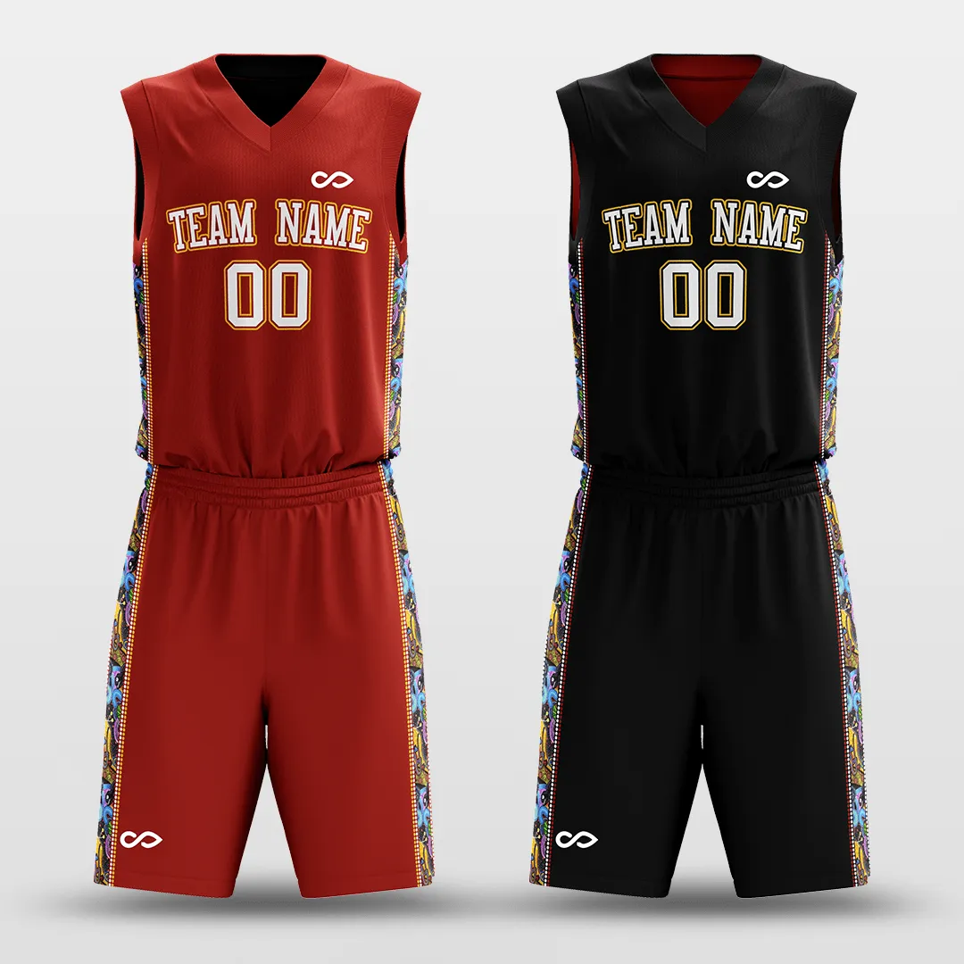 Secret - Customized Reversible Sublimated Basketball Set